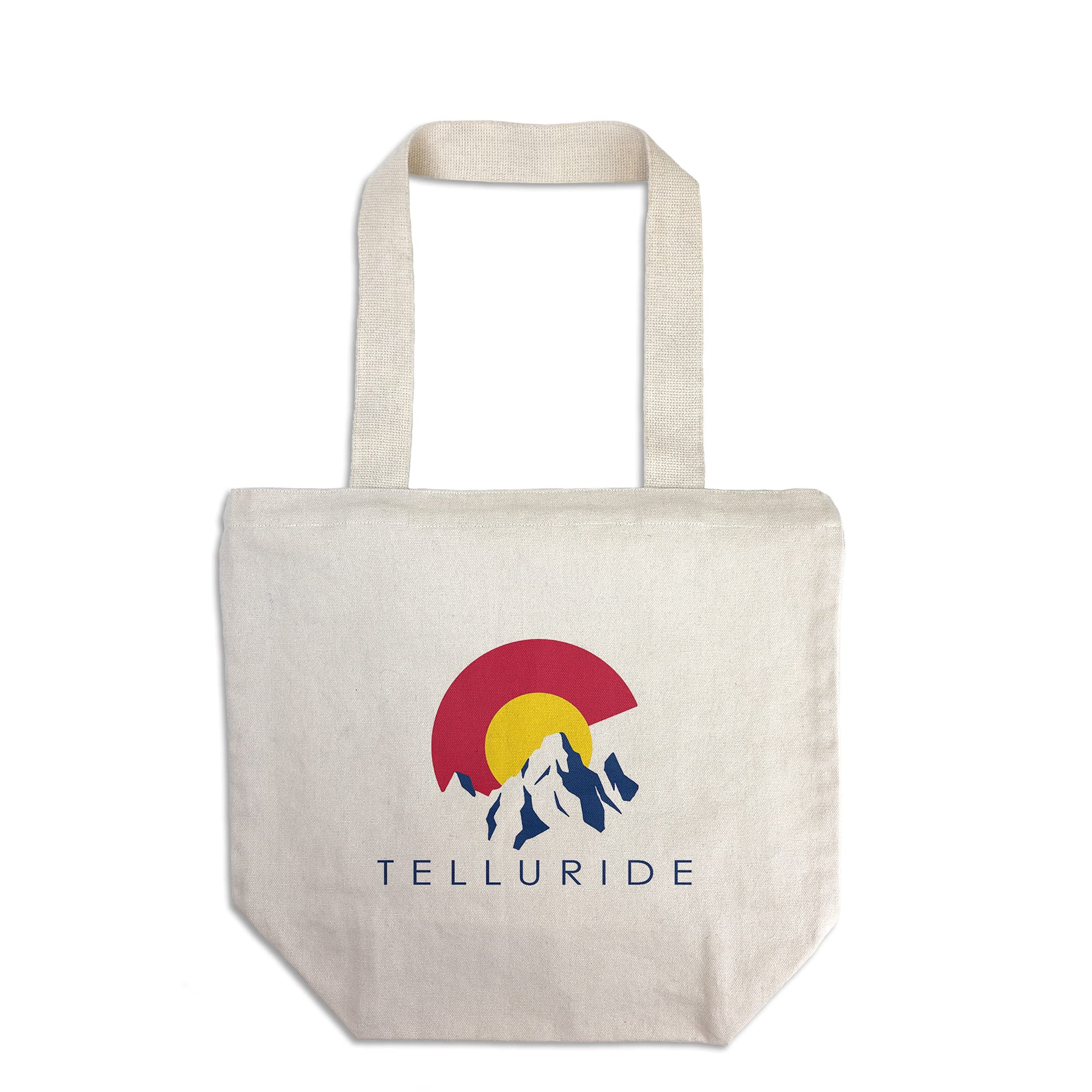 Telluride Colorado Landscape Tote Bag - 100% Cotton Canvas Reusable Shopping Bag for Groceries, Beach & Travel