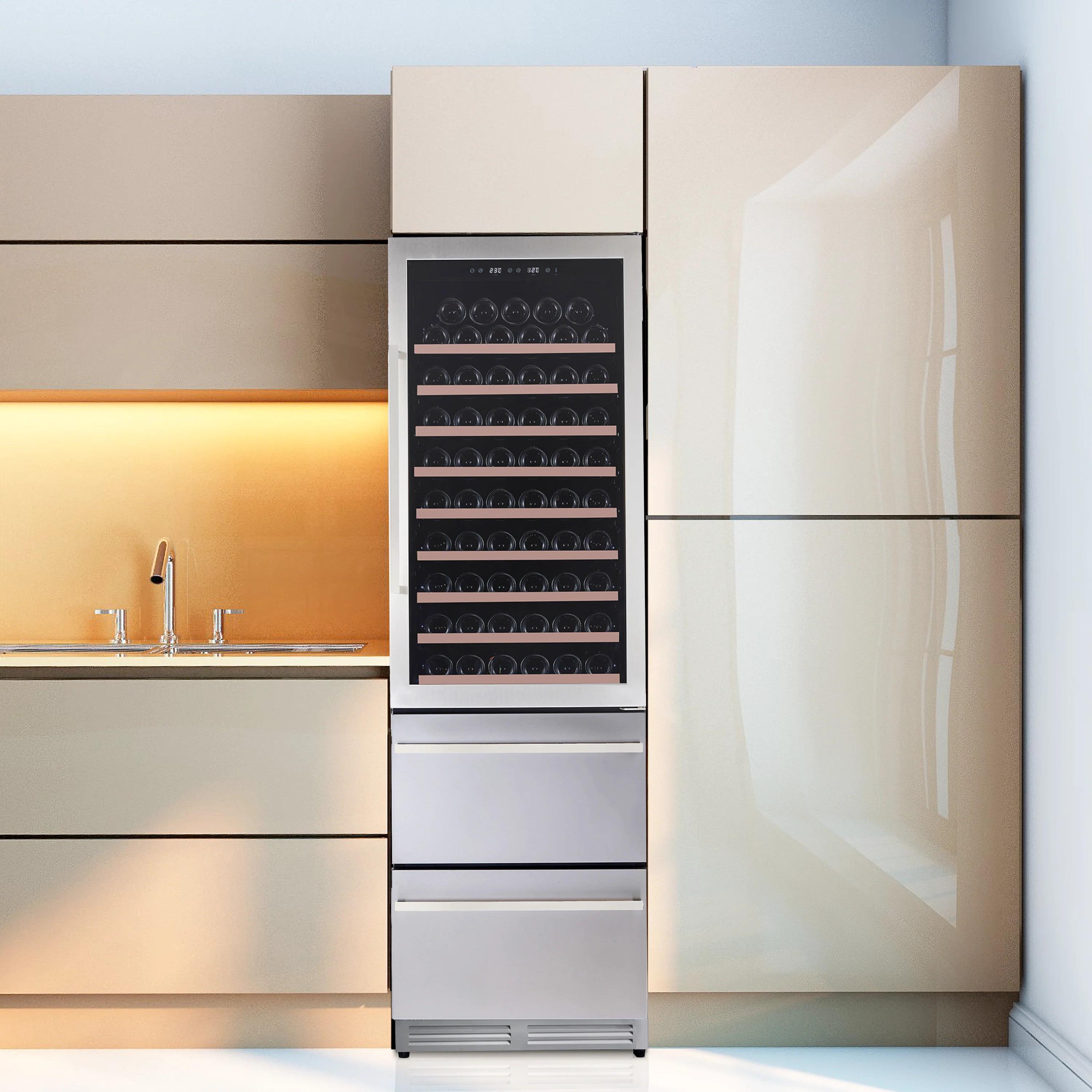 Avanti Elite Series Freestanding Beverage Center WCDD108E3S - Compact Refrigerator for Wine, Beer & Soda - Perfect for Home Bar, Kitchen, Office or Entertainment Room