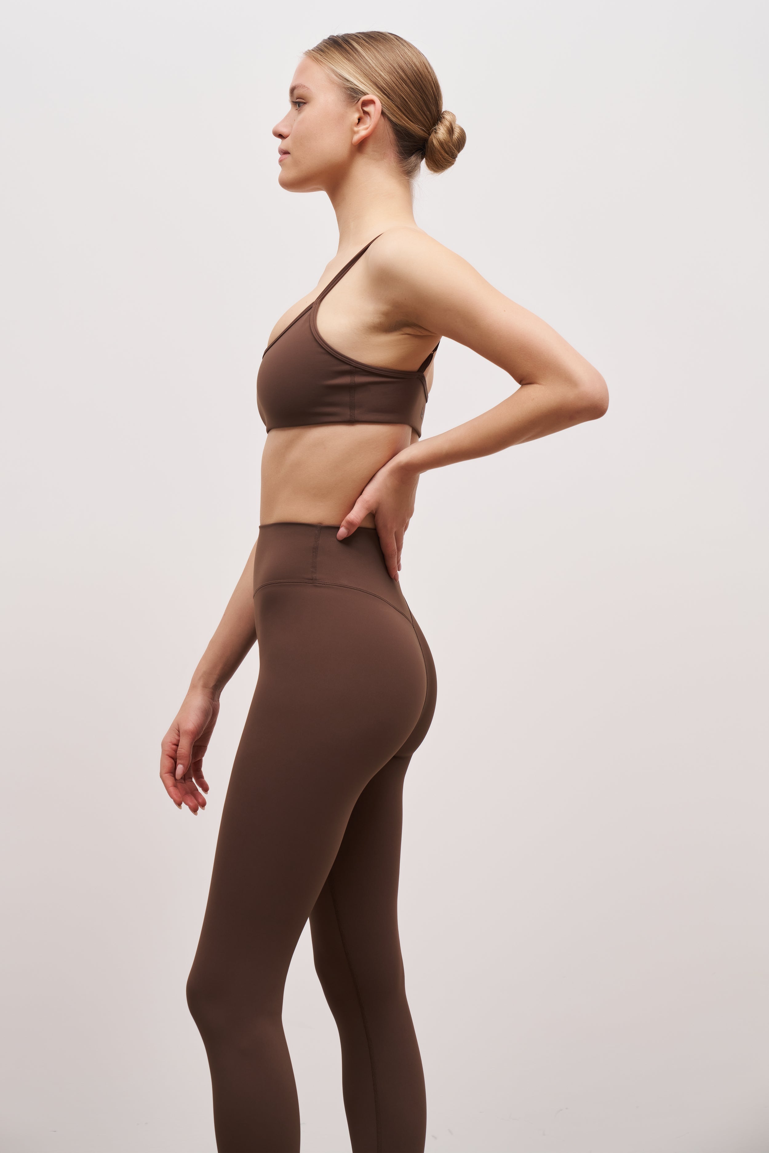 Base Sculpting Cami Bra in Truffle - Seamless Comfort for Yoga, Workouts & Everyday Wear