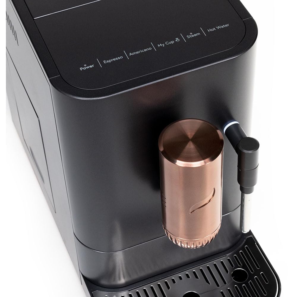 Café Affetto Automatic Espresso Machine with Milk Frother & Built-in Adjustable Coffee Grinder - 1.2L Matte Black (C7CEBBS3RD3) | One-Touch 90-Second Brewing | Perfect for Home Baristas & Office Coffee Stations
