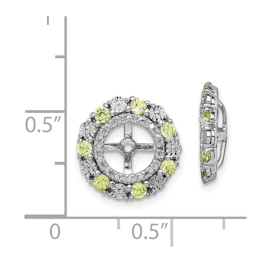 Sterling Silver Rhodium Plated White Topaz Earring Jackets for Women - Elegant Wedding, Party & Everyday Jewelry Gift