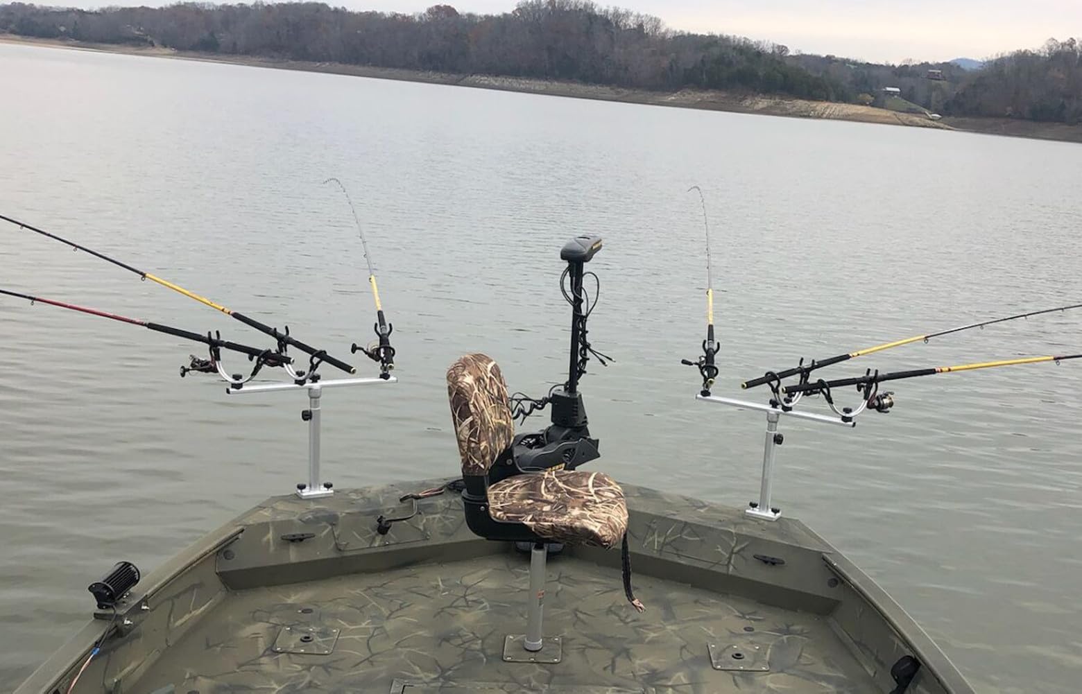 Brocraft Telescopic T-Bar Crappie Fishing Rod Holder System - Perfect for Bank Fishing, Ice Fishing & Boat Angling