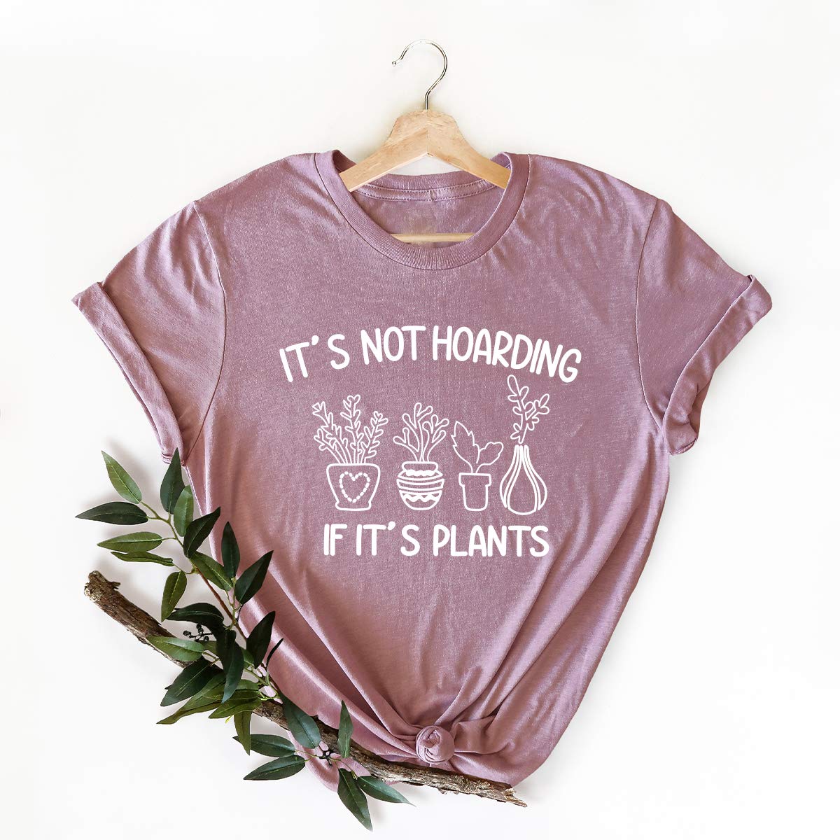 Funny Gardener T-Shirt - 'It's Not Hoarding If It's Plants' Slogan Tee | Cute Gardening Shirt for Plant Lovers | Perfect Gift for Garden Enthusiasts | Wear to Plant Nurseries, Gardening Events & Outdoor Activities