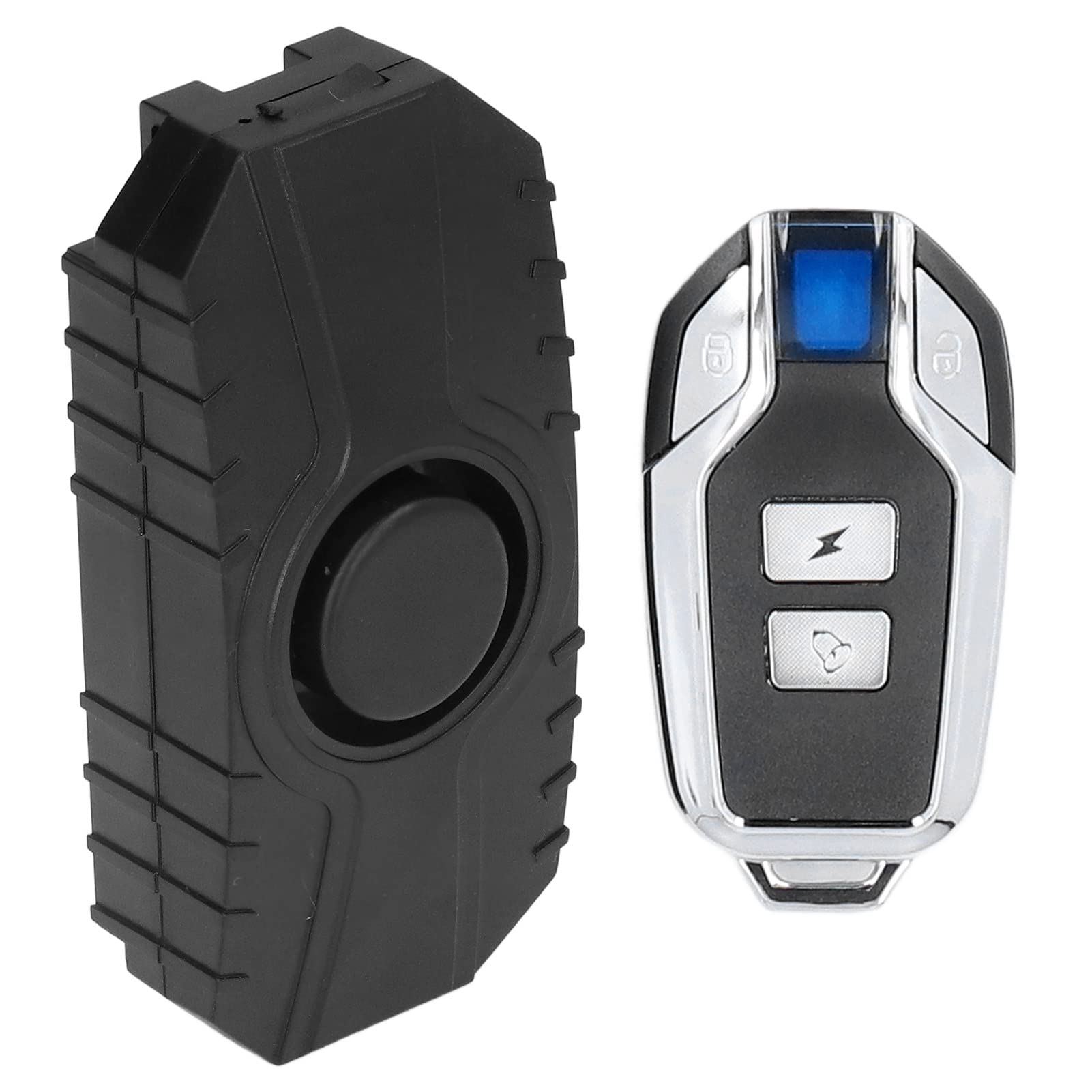 Wireless Vibrating Bike Alarm - Level 7 Sensitivity, Long Standby Time for Electric Bicycles (Black) with Remote Control - Perfect for Theft Protection of Motorcycles, Scooters & E-Bikes