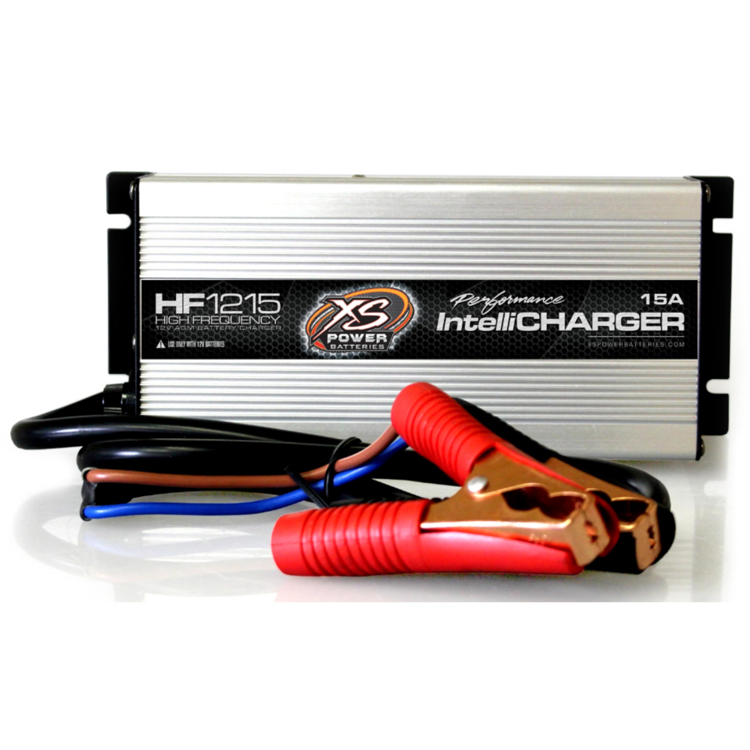 XS Power HF1215 12V 15A AGM Battery Charger & Maintainer - Perfect for Cars, Trucks, Motorcycles & Marine Vehicles - Fast Charging & Battery Maintenance Solution