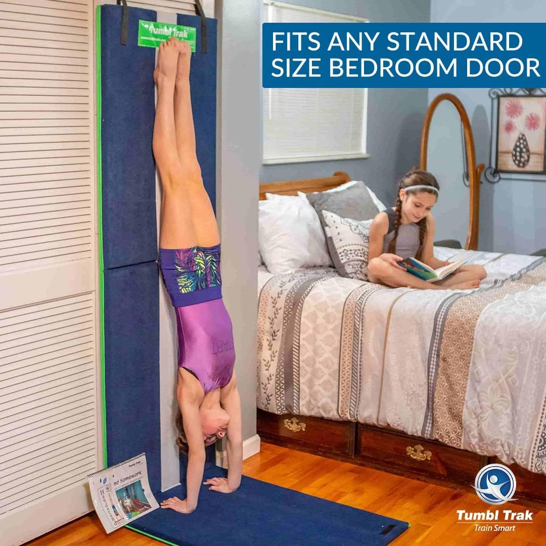 Tumbl Trak Handstand Homework Gymnastics Door Mat for Kids - Non-Slip Home Training Mat for Gymnastics, Yoga & Fitness - Perfect for Indoor Practice, Kids Playroom & Home Gym Workouts