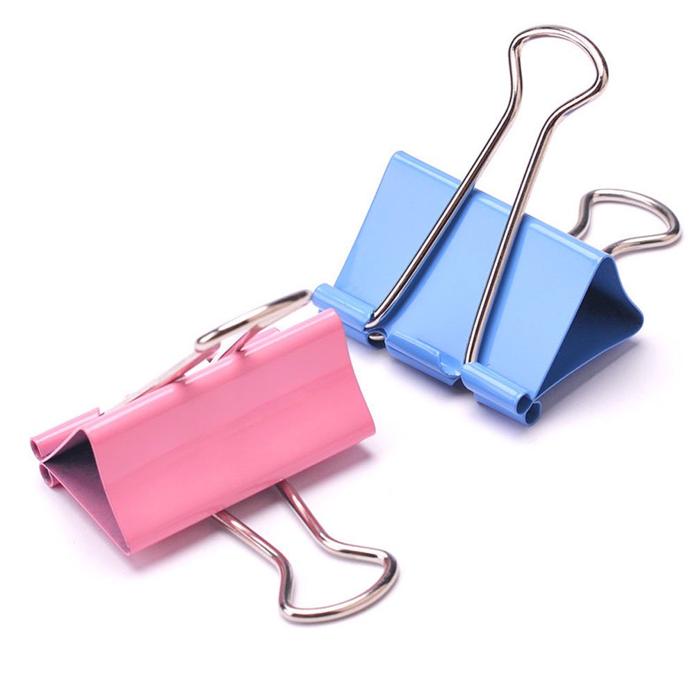 Binder Clips for Office & School - 48 Pack Paper Clips for Notes, Letters & Documents | Durable Office Supplies for Organizing Files & Papers