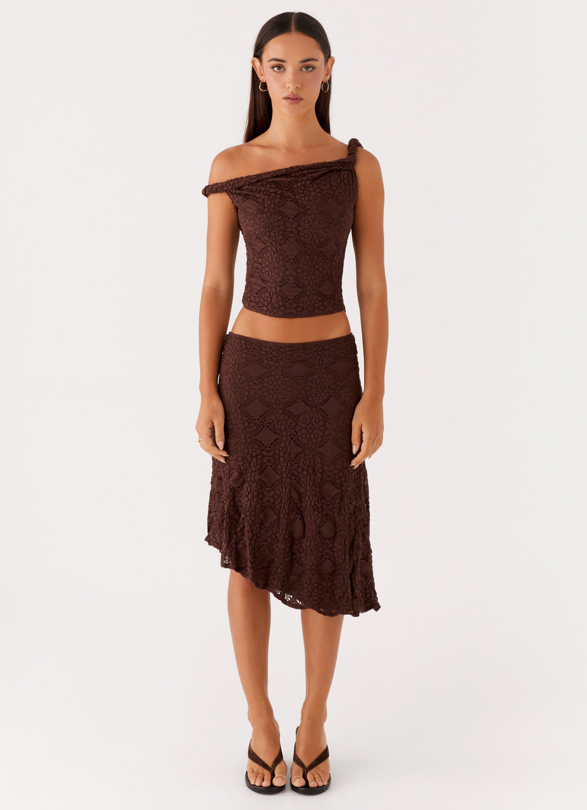 Diamond Sky Top Chocolate - Elegant Women's Fashion Top for Casual & Party Wear | Perfect for Date Nights & Special Occasions