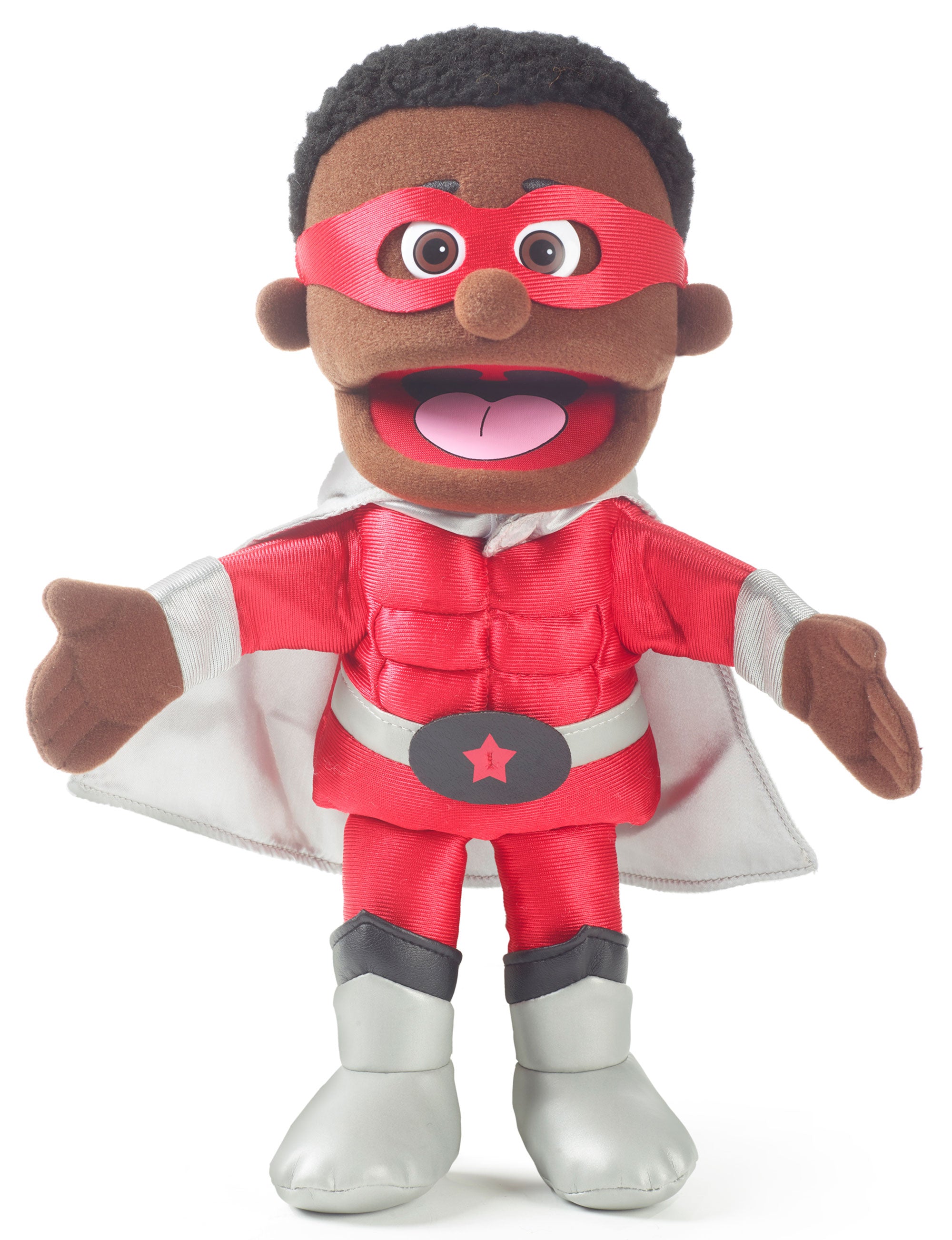 Reggie the Super Hero 36cm Hand Puppet - Interactive Plush Toy for Kids, Storytelling & Role Play - Perfect for Imaginative Play, Classroom Activities & Gift Giving (Code 74)