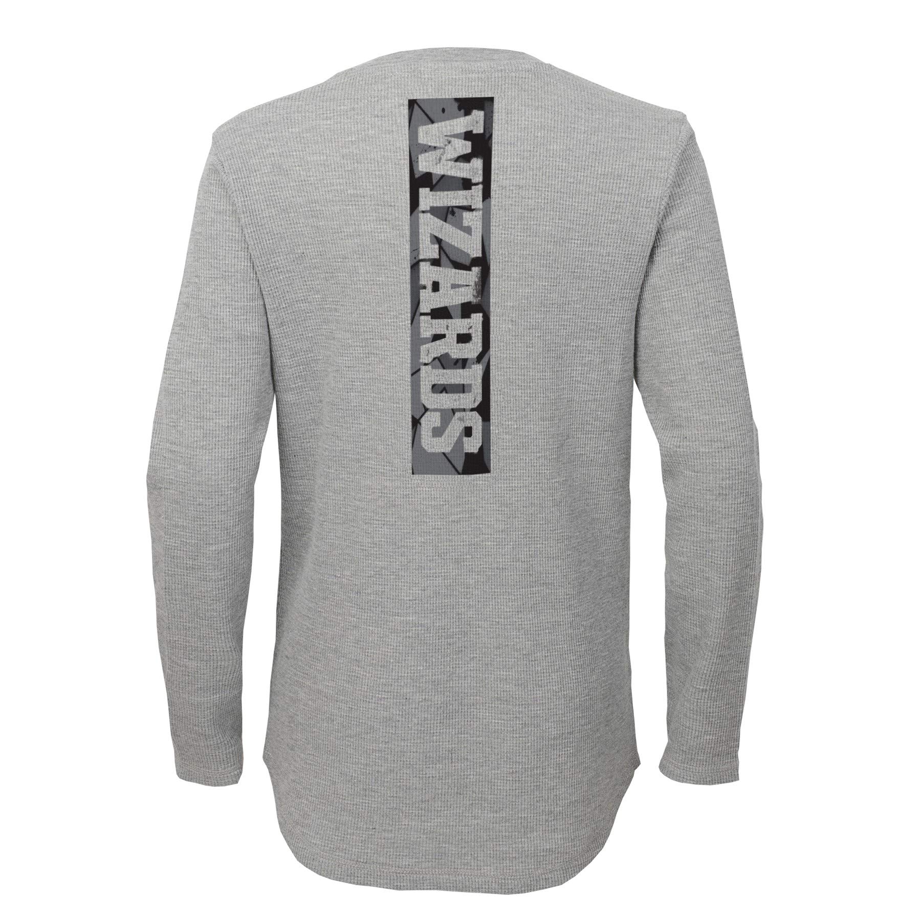 NBA Youth Boys (8-20) Black Long Sleeve Waffle Knit Thermal Shirt - Warm Winter Layering Tee for Basketball Fans & Casual Wear