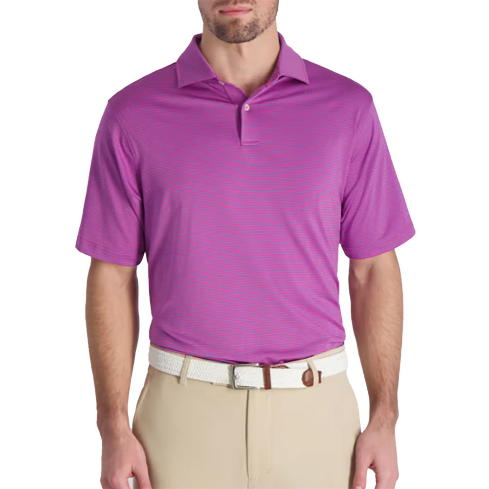 Fairway & Greene Owens Stripe Men's Golf Polo Shirt - Moisture-Wicking & UV Protection for Comfortable Golfing & Outdoor Activities