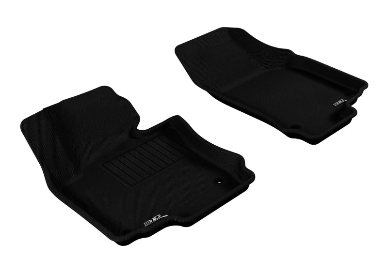 3D MAXpider Custom Fit Floor Mats for 2005-2010 Volkswagen Jetta & Golf - Kagu Series 1st Row All-Weather Car Mats (Black) | Perfect for Daily Commuting & Road Trips