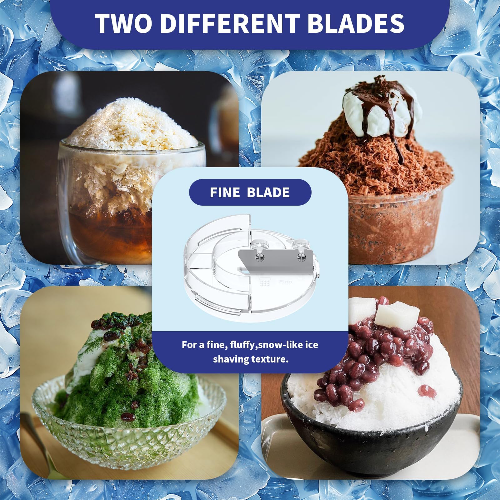 KitchenAid Stand Mixer Shave Ice Attachment - Snow Cone & Shaved Ice Maker with Dual Blades (Coarse/Fine) + 8 Ice Molds - Perfect for Home Parties, Summer Treats & DIY Frozen Desserts
