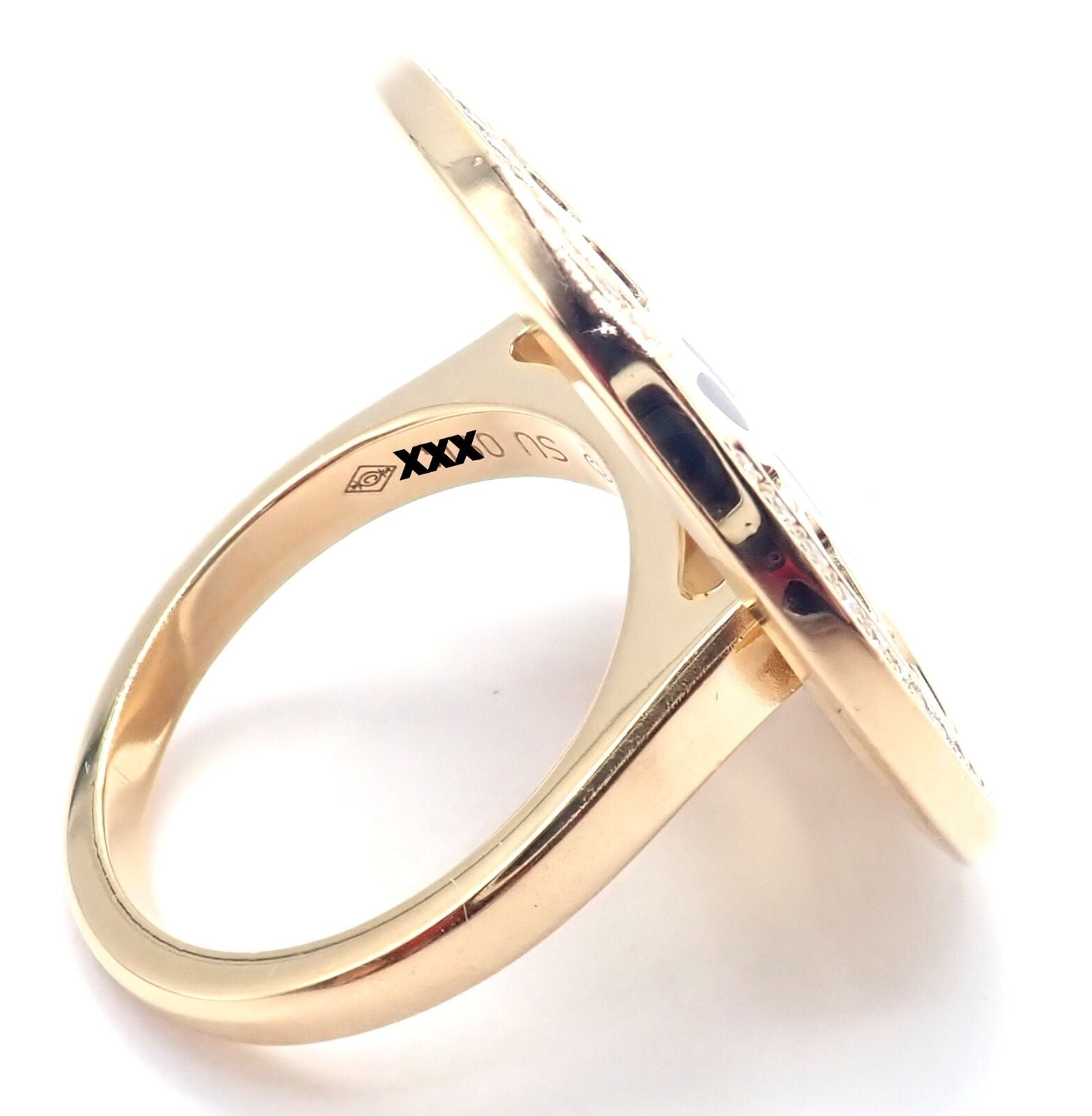 Authentic Cartier Panther 18K Yellow Gold Diamond Lacquer Tsavorite Ring | Luxury Jewelry for Women | Perfect for Weddings, Anniversaries & Special Occasions