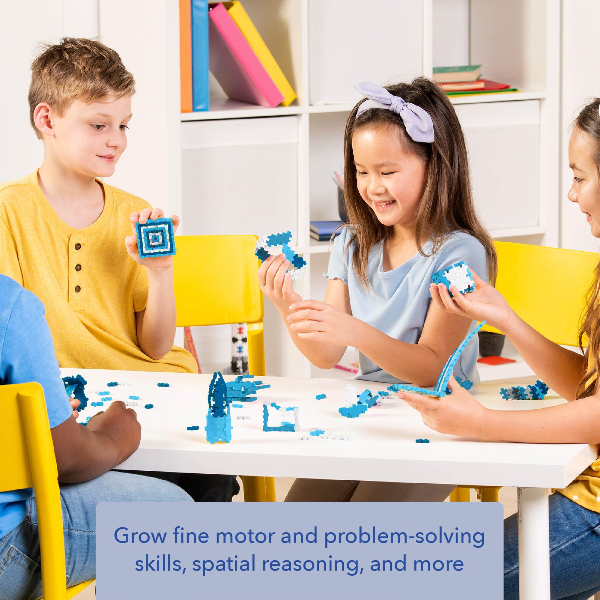 Plus Plus 3D Puzzle Building Blocks - 70 Piece Mini Interlocking Construction Set for Kids | STEM Educational Toys | Creative Holiday Activities & Snowflake Maker Tube for Christmas Winter Play