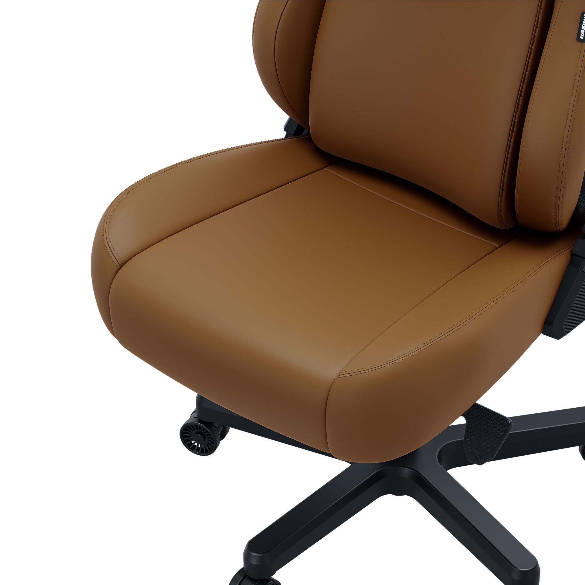 Anda Seat Kaiser 4 Series XL Premium Ergonomic Gaming Chair - Bentley Brown Leather - Heavy Duty Office & Racing Style Computer Chair for PC & Console Gamers - Perfect for Esports, Streaming & Home Office Workspace