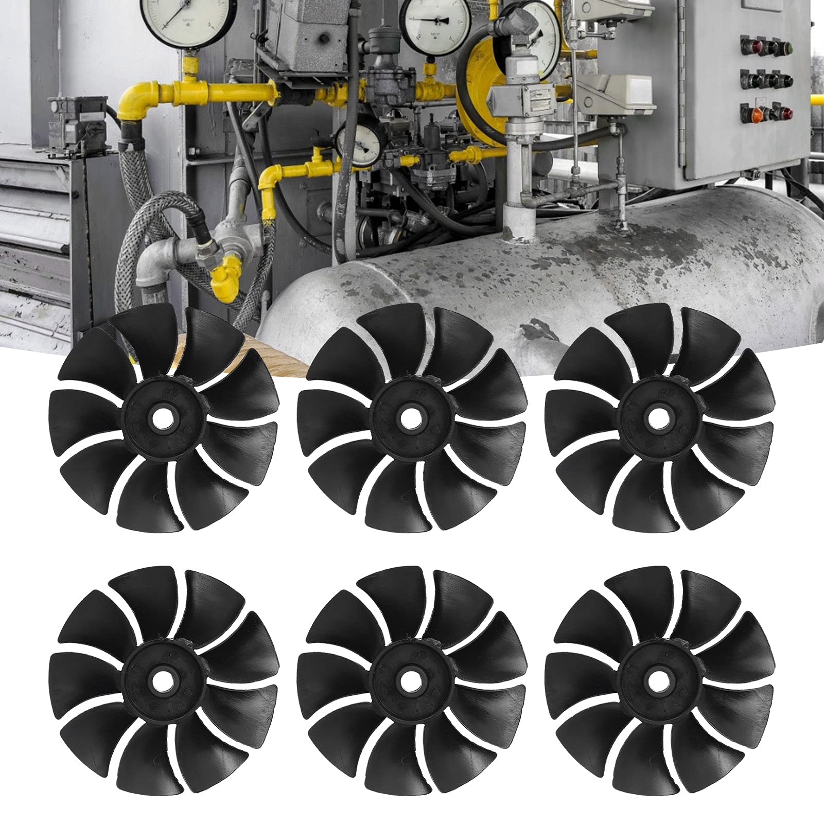 Low Noise ABS Motor Blades - 3D Curved Propeller Replacement Fan for Air Compressor Pumps | Durable Cooling Accessories for Workshop & Industrial Use