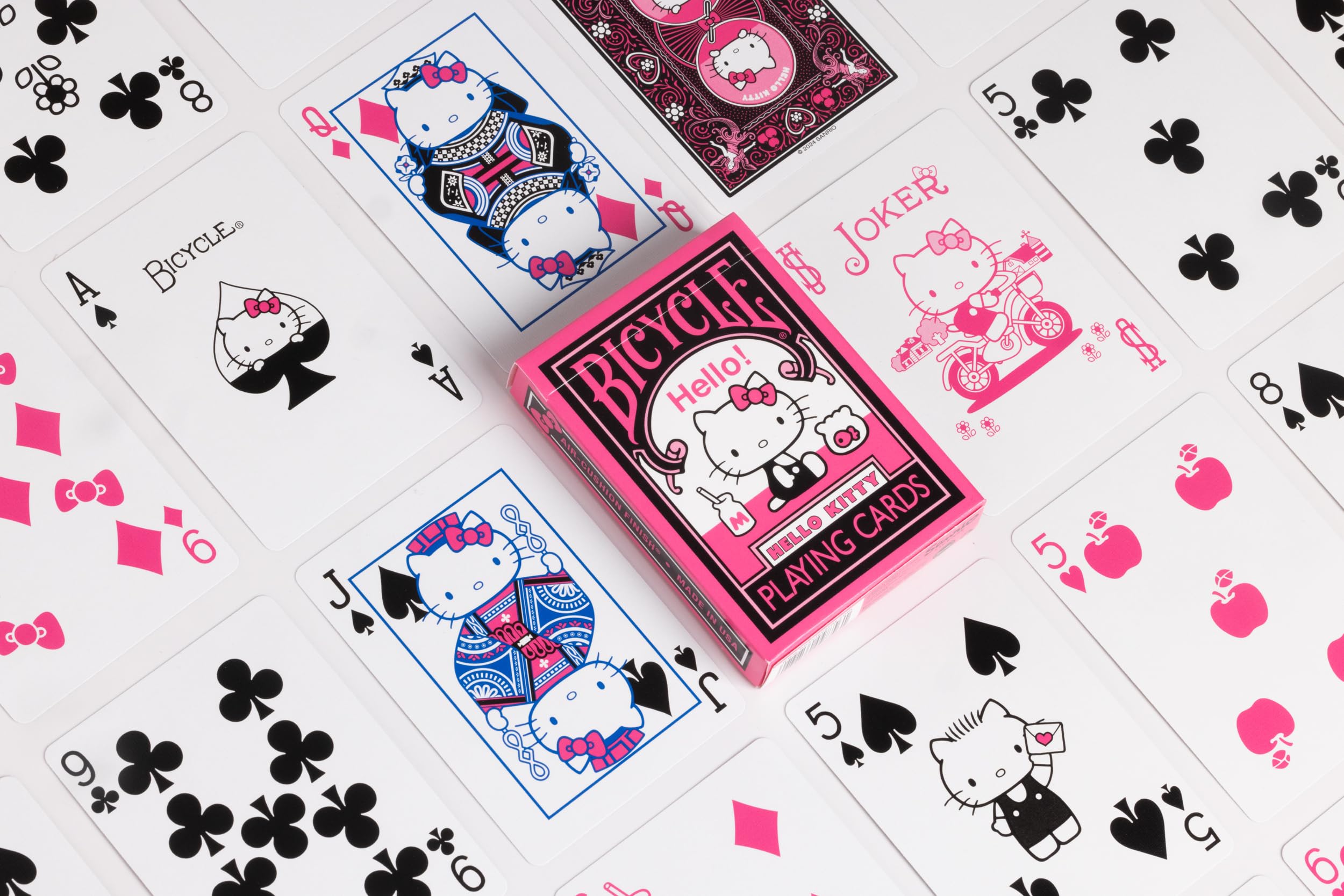 Hello Kitty Bicycle Playing Cards - Black & Pink Deck for Kids & Adults - Perfect for Parties, Game Nights & Collectors