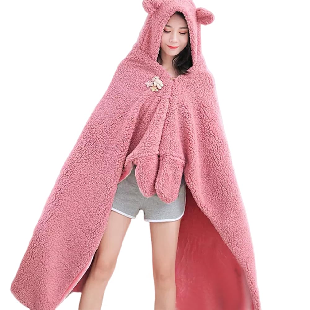 Cozy Lamb Wool Wearable Blanket - Soft Sofa & Office Nap Blanket (43