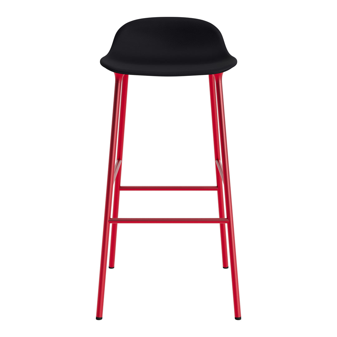Modern Form Bar Stool with Metal Legs & Upholstered Seat - Perfect for Kitchen Islands, Home Bars & Commercial Use