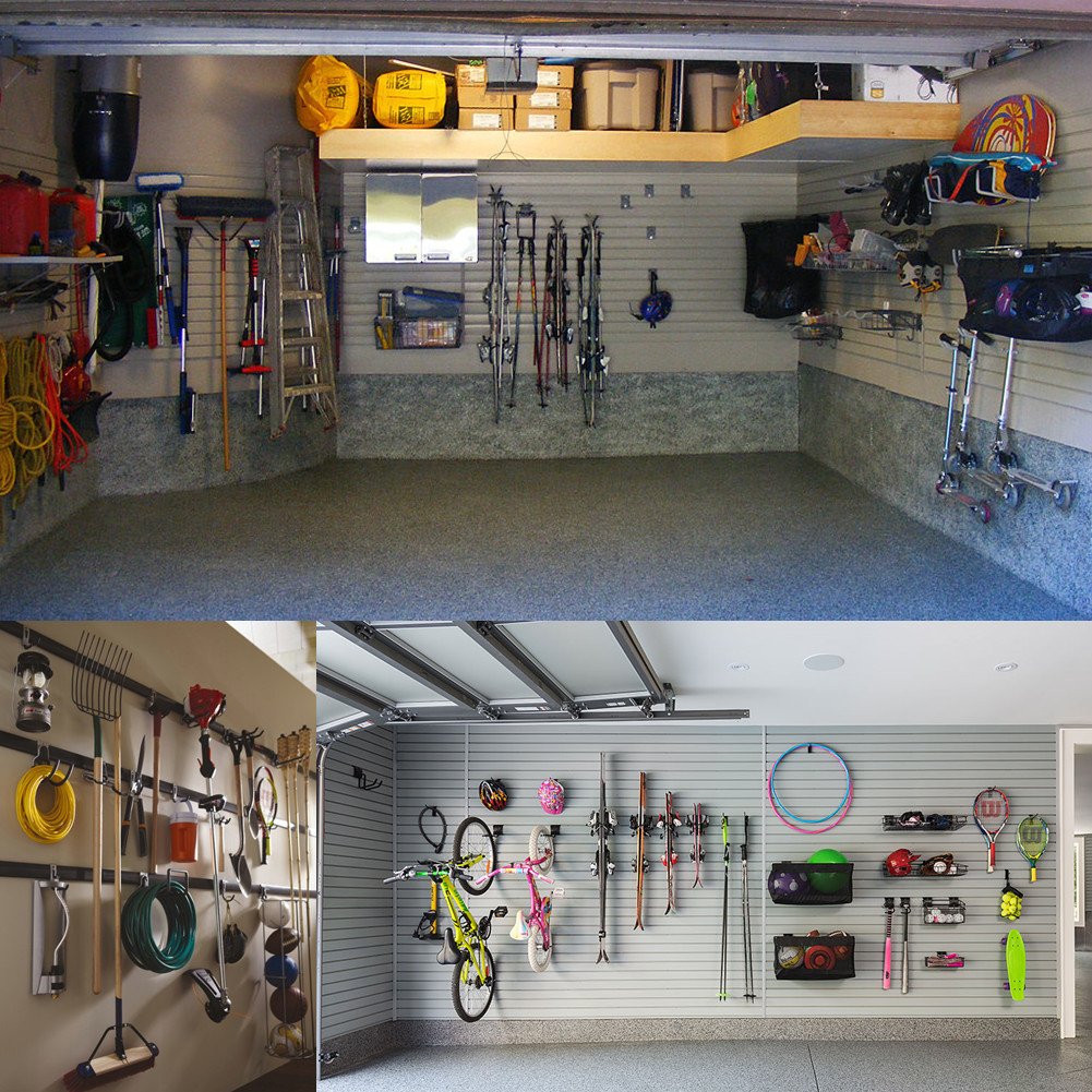 13 Inch Heavy Duty Garage Storage Hooks - 6 Pack Wall Mounted Organizer for Garden Tools, Indoor & Outdoor Use - Perfect for Garage, Shed, Workshop Organization