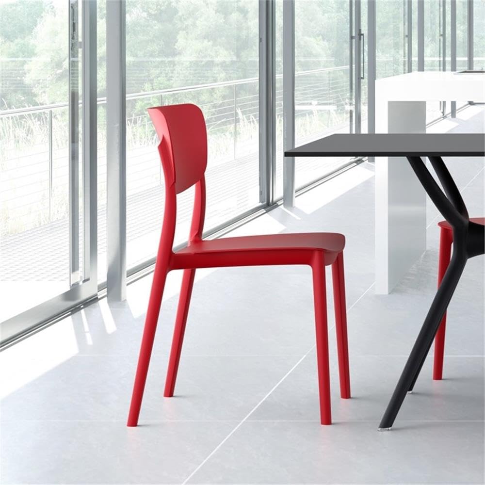 Premium Red Outdoor Dining Chairs Set of 2 - Weather-Resistant Patio Furniture for Garden, Poolside & Backyard Relaxation