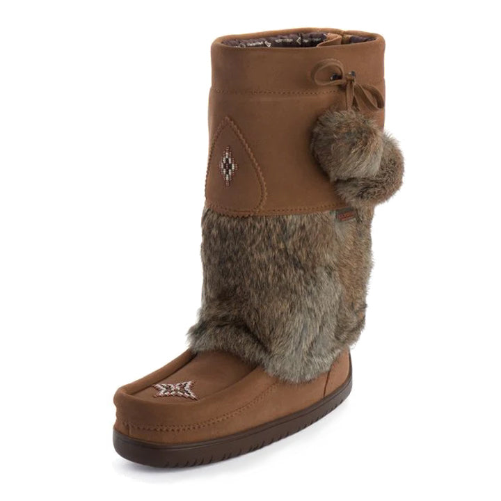 Women's Waterproof Snowy Owl Print Adjustable Mid-Calf Mukluk Boots - Warm Winter Snow Boots for Hiking, Outdoor Activities & Arctic Adventures