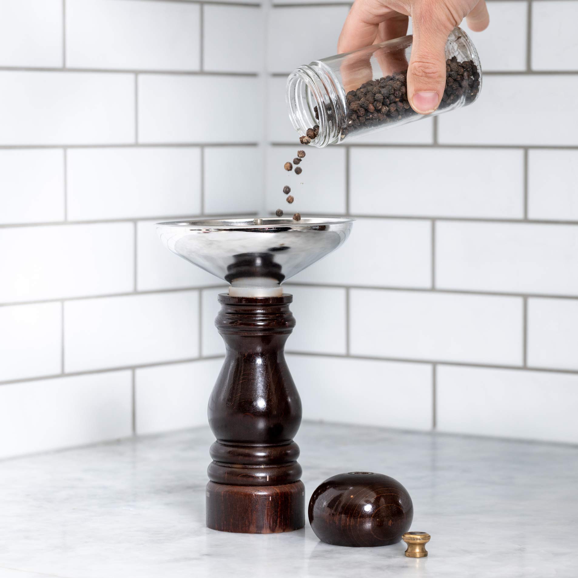 Premium AllSpice Spice Funnel - 18/8 Stainless Steel with 1