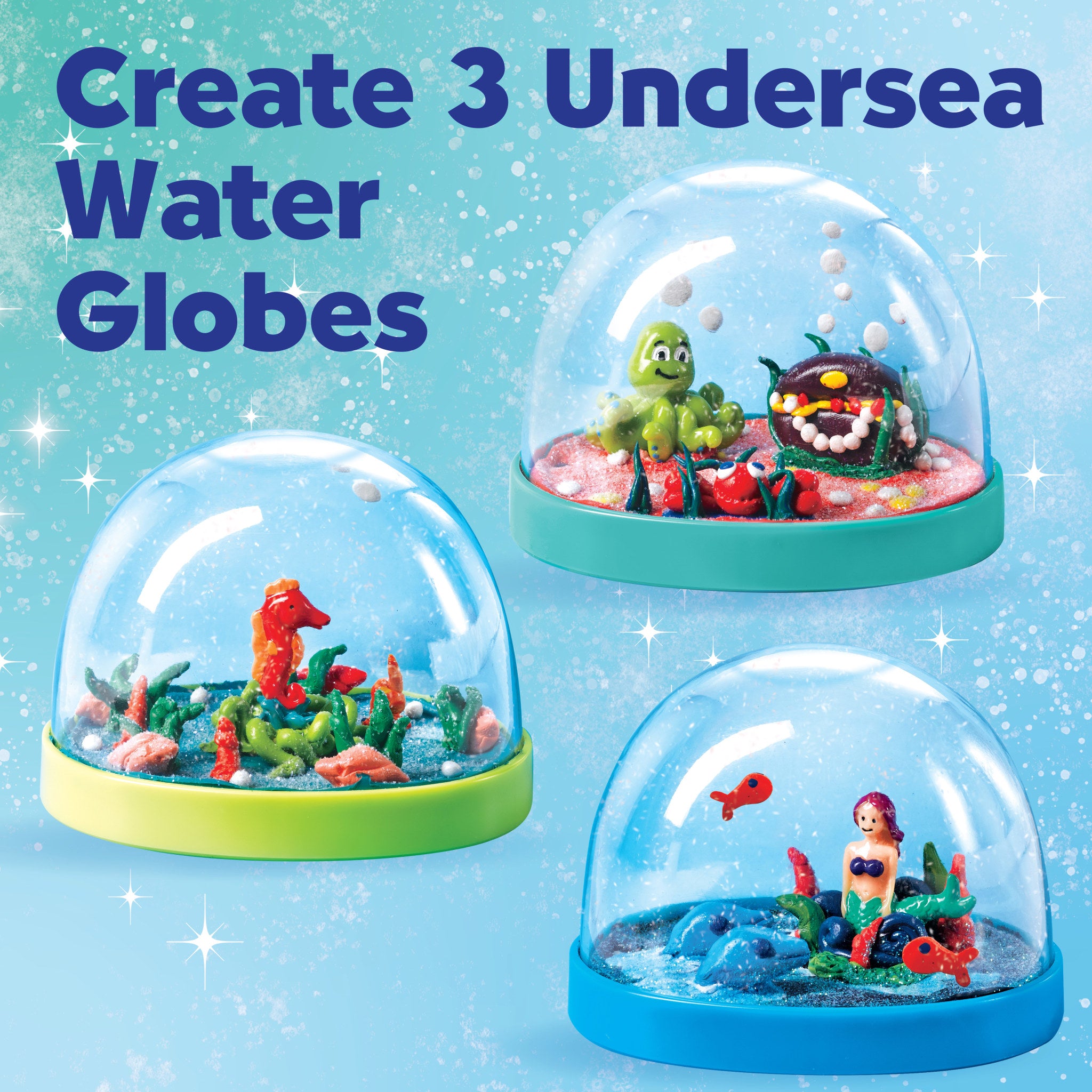 DIY Under the Sea Water Globes Kit - Create Your Own Ocean-Themed Snow Globes - Perfect for Kids Crafts, Home Decor & Gift Giving
