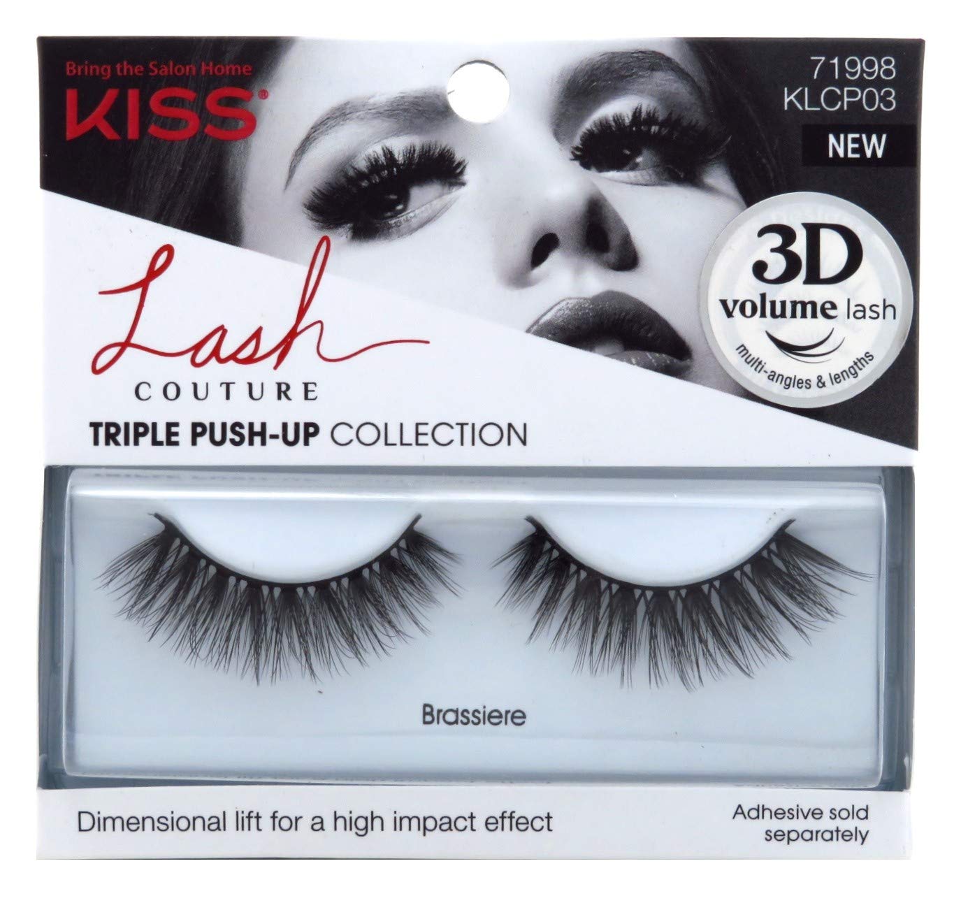 Kiss Lash Couture Triple Push-Up Bra - 6 Pack | Sexy Lace Underwire Push Up Bras for Women | Perfect for Date Night, Special Occasions & Everyday Wear