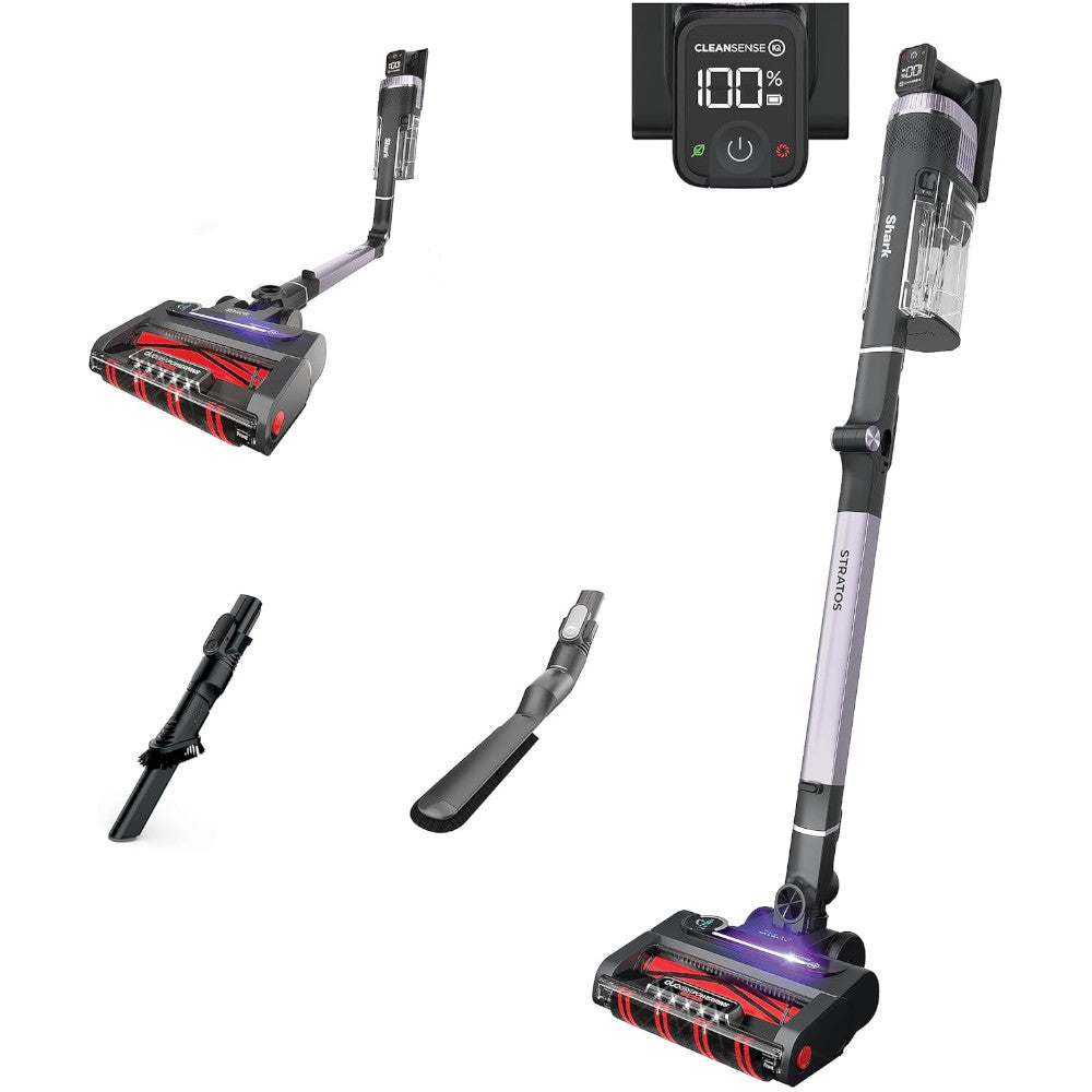 SHARK UZ865HCCO Stratos Cordless Vacuum Cleaner with Clean Sense IQ & Odor Neutralizer - Factory Serviced, 90-Day Warranty - Perfect for Pet Hair, Hard Floors & Deep Carpet Cleaning