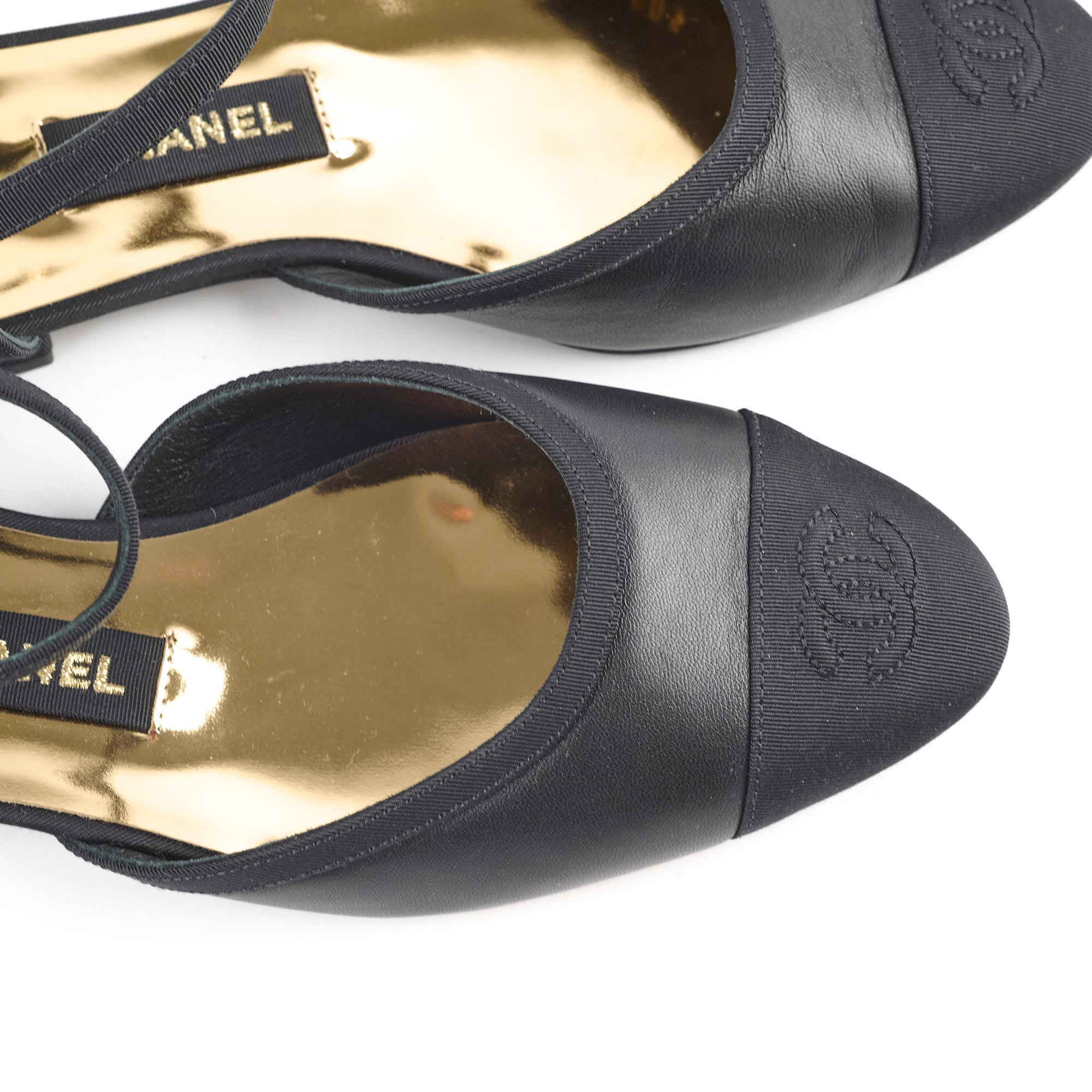 Chanel Black Mary Jane Flats for Women Size 37 | Classic Ballet Shoes for Work, Party & Everyday Wear
