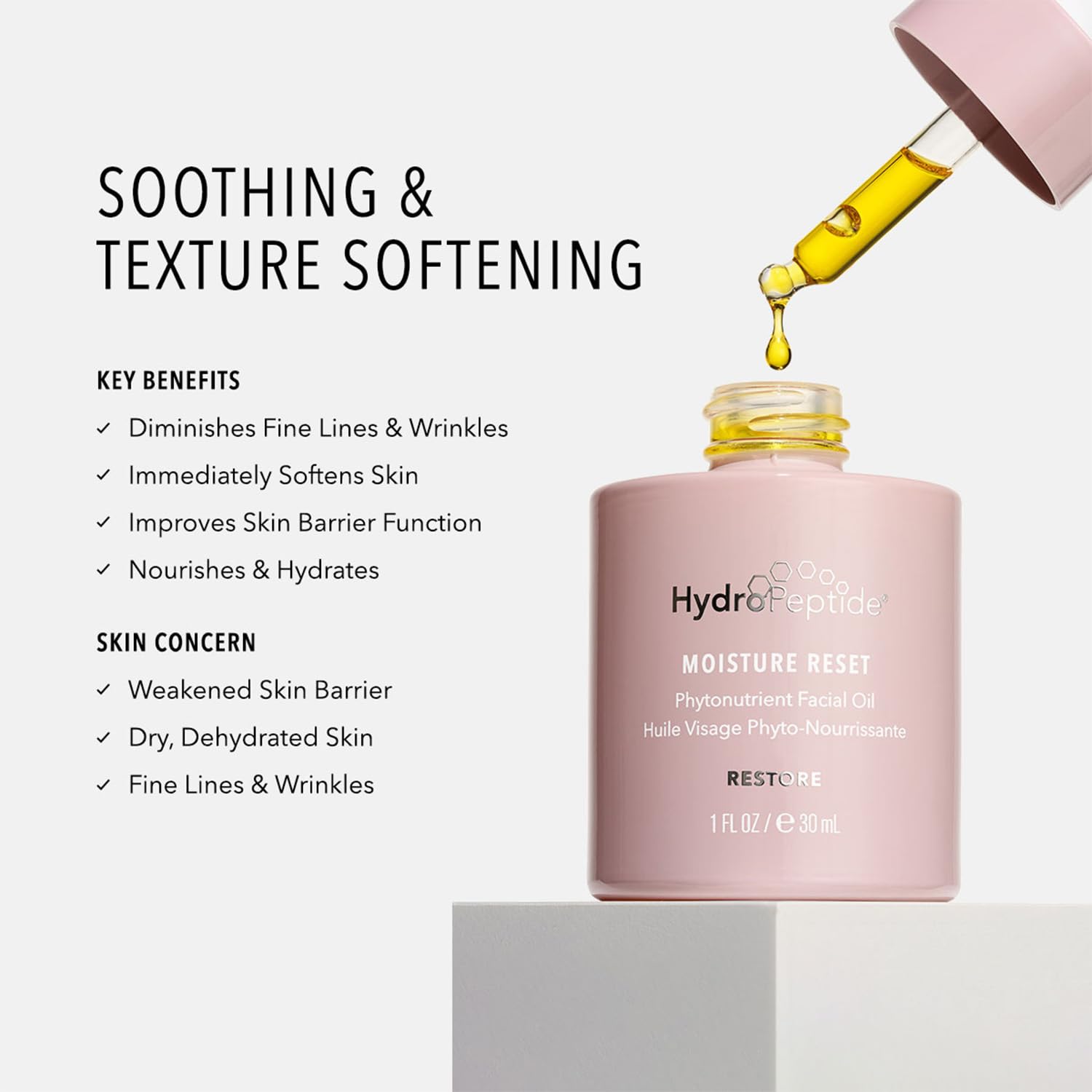 HydroPeptide Eye Authority & Moisture Reset Oil Bundle - Anti-Wrinkle Eye Cream & Hydrating Facial Oil Set (0.5oz + 1oz) for Dark Circles, Fine Lines & Dry Skin - Perfect for Night Routine & Travel Skincare