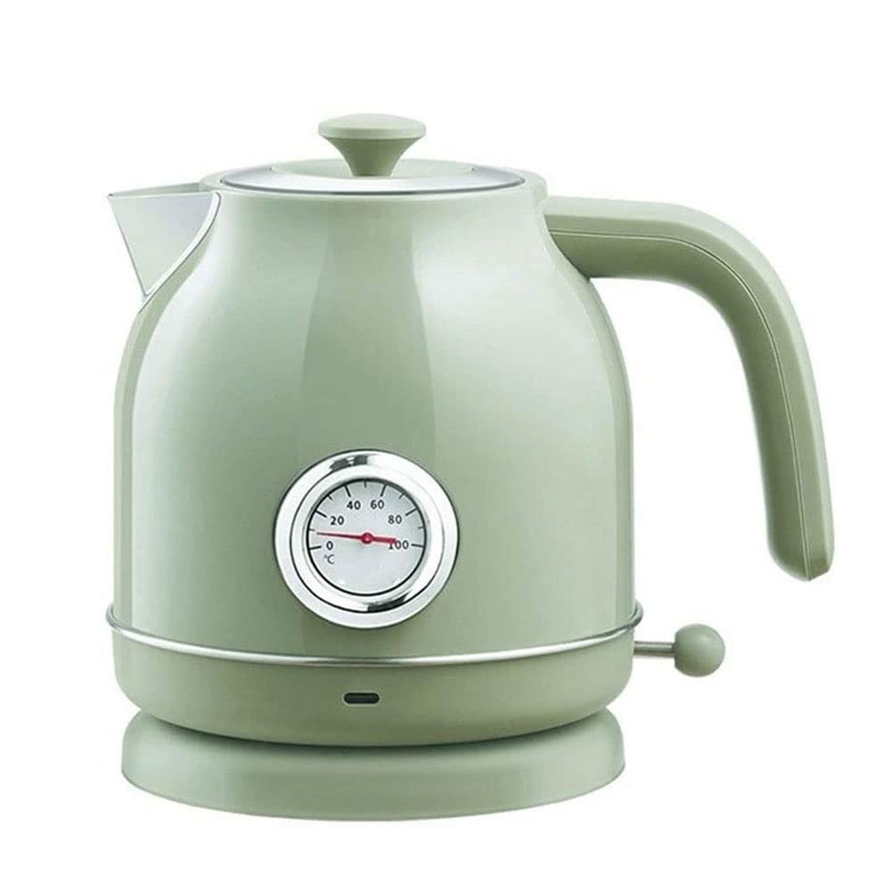 Stainless Steel Electric Kettle 1.7L - 1800W Fast Boiling Cordless Water Kettle for Tea & Coffee | Portable Electric Hot Water Pot for Home, Office & Travel | BPA-Free & Energy Efficient (Green)