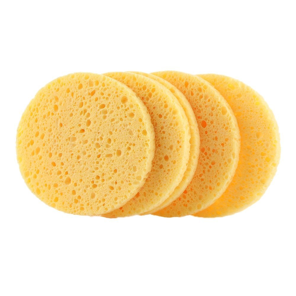 FANTA SEA Cellulose Facial Cleansing Sponge 25PCS - Gentle Exfoliating & Makeup Remover for Daily Skincare Routine, Travel & Spa Use