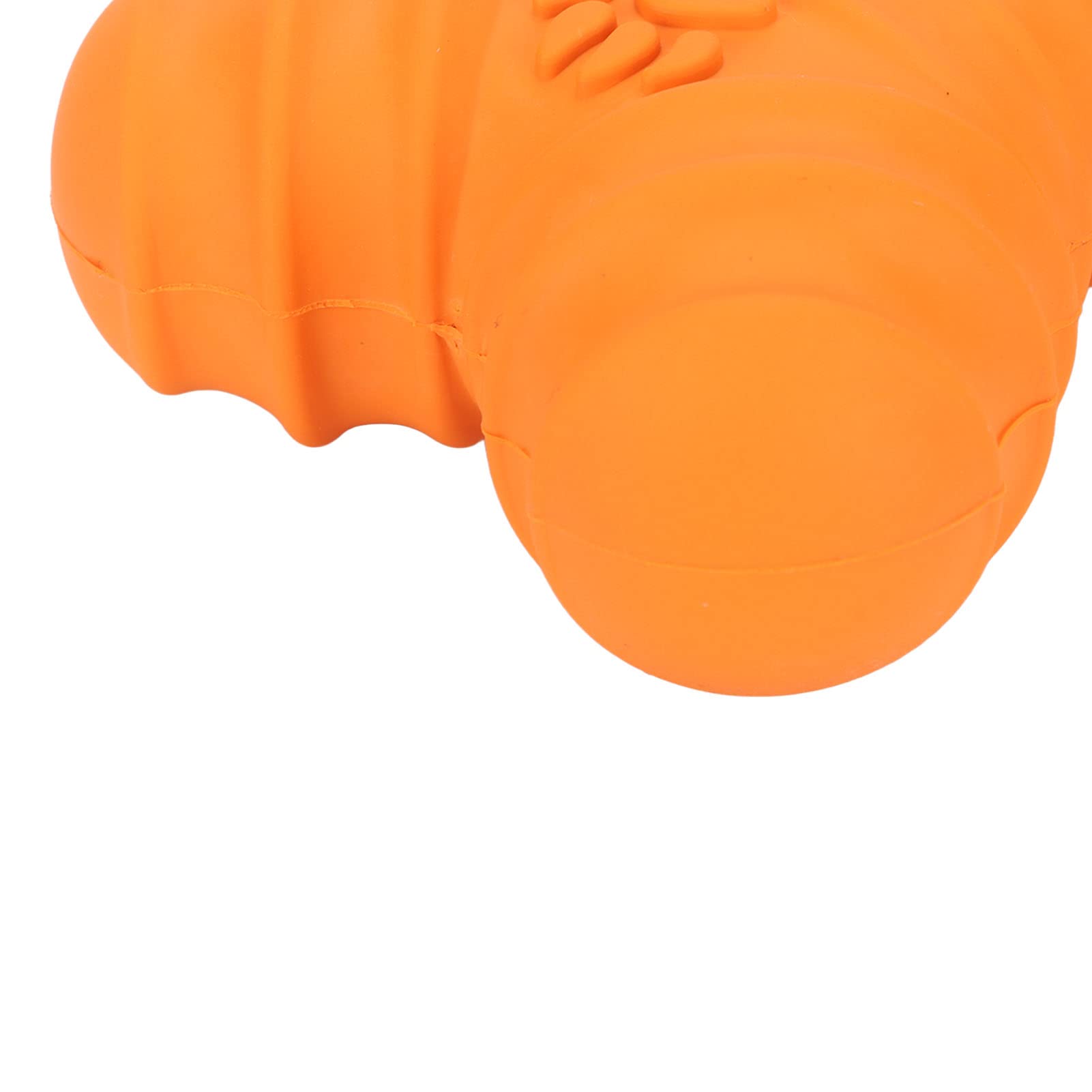**Zerodis Indestructible Squeaky Dog Toy Bone Shape - Durable Rubber Chew Toy for Large Dogs & Aggressive Chewers - Interactive Pet Toy with Squeaker (Orange) - Perfect for Playtime, Training & Teething Relief**