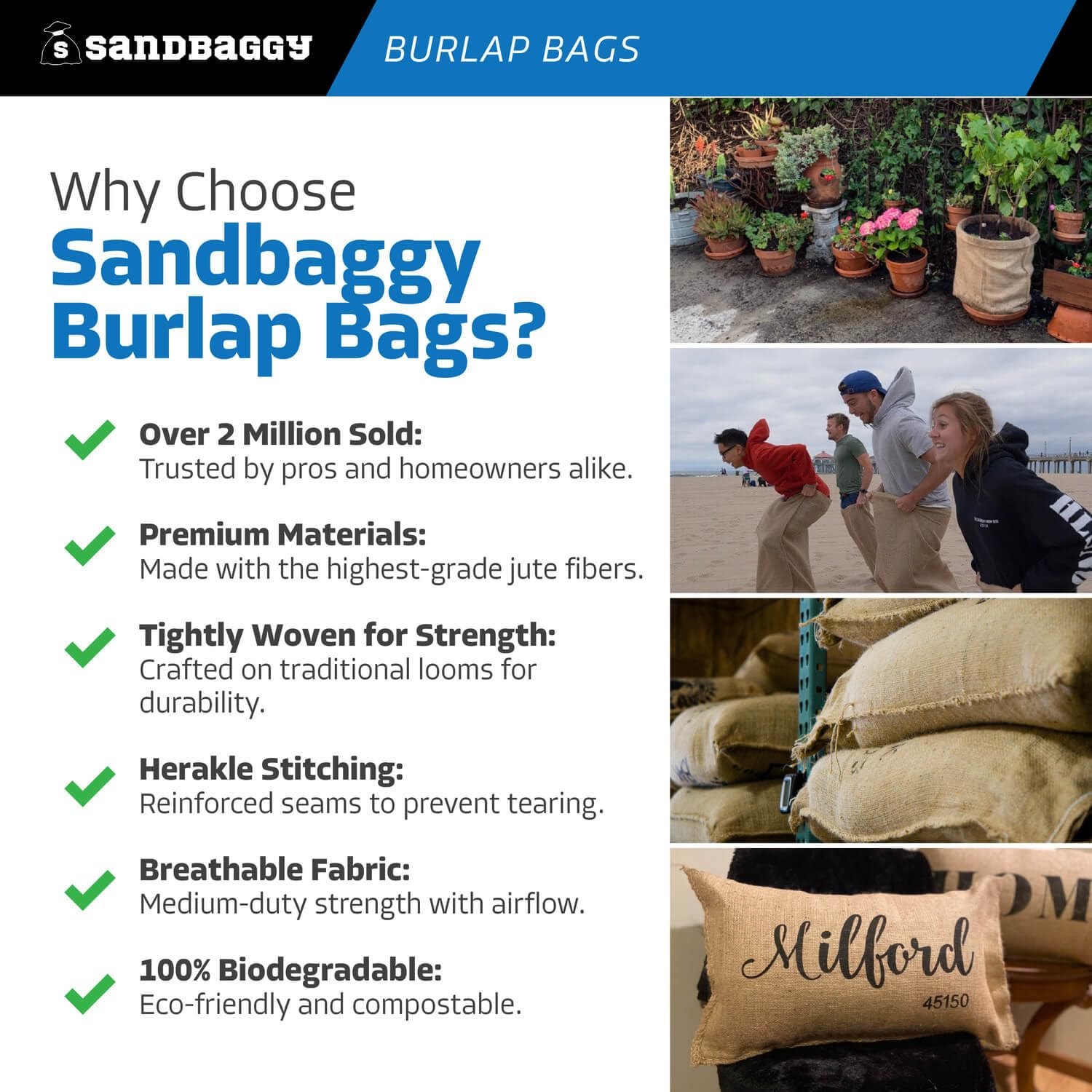 Sandbaggy Burlap Sand Bags - 14