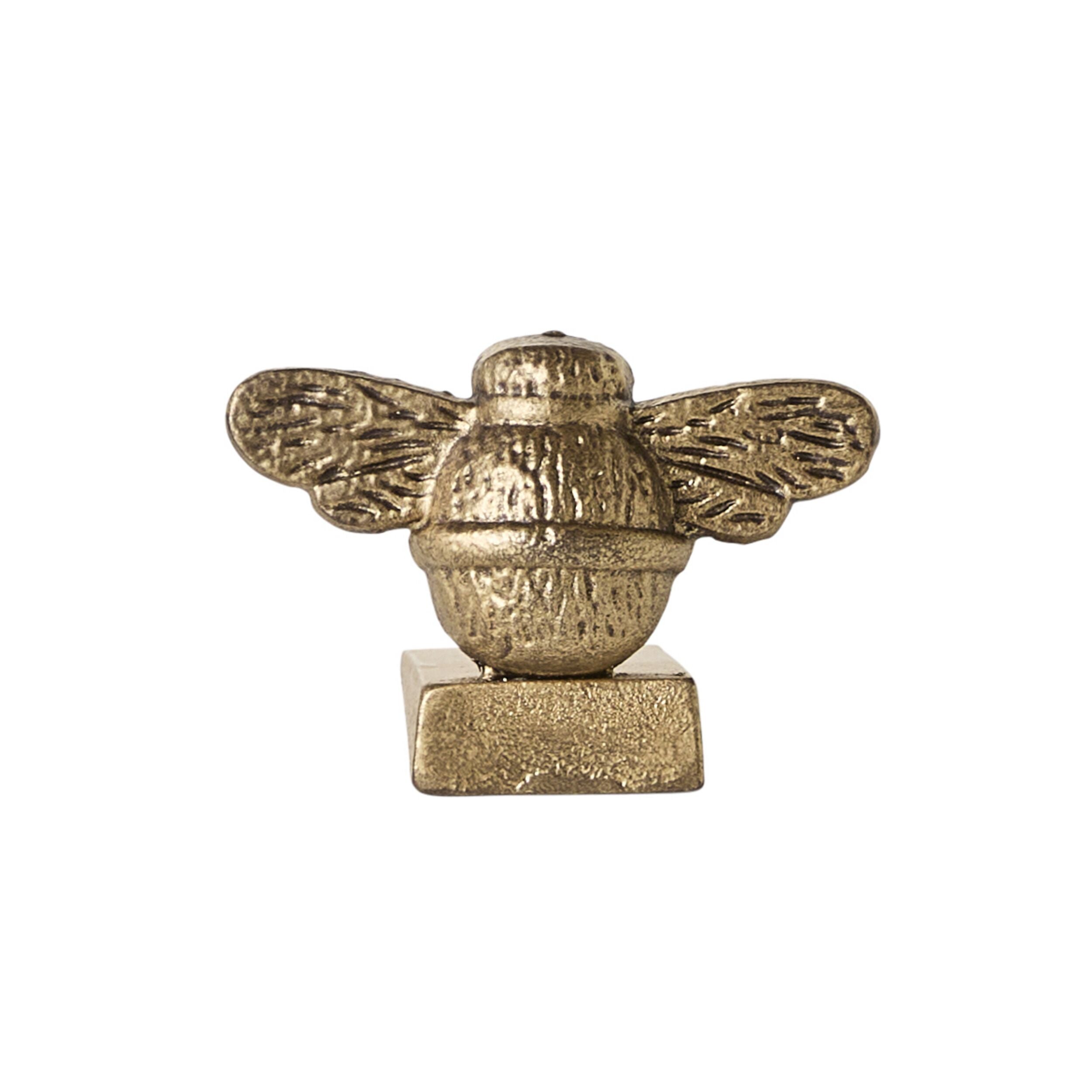 Antique Brass Bee Door Stopper - Heavy Duty Door Wedge for Home & Office - Decorative Door Holder for Bedroom, Living Room, and Kitchen