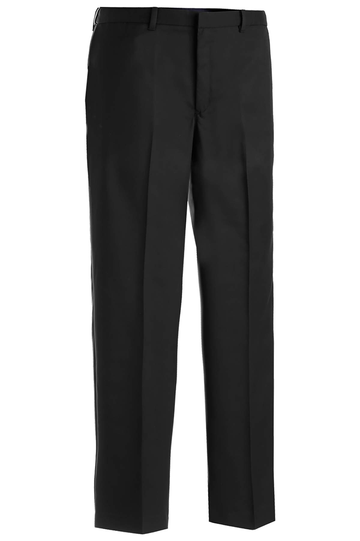 Edwards Men's Microfiber Flat Front Dress Pants - Black, Size 54x30 - Comfortable Office & Formal Wear for Business Professionals