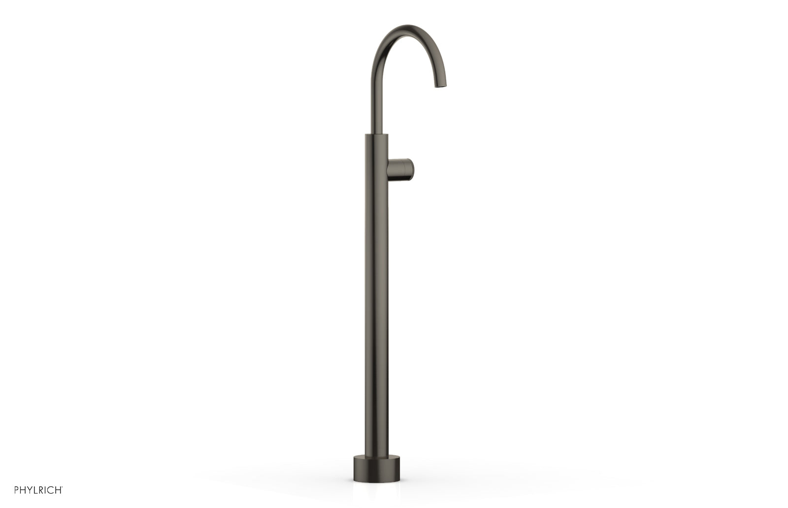 BASIC II Tall Floor Mount Tub Filler with Knurled Handle - Model 2304402 | Modern Bathroom Faucet for Freestanding Tubs & Luxury Spa Experience