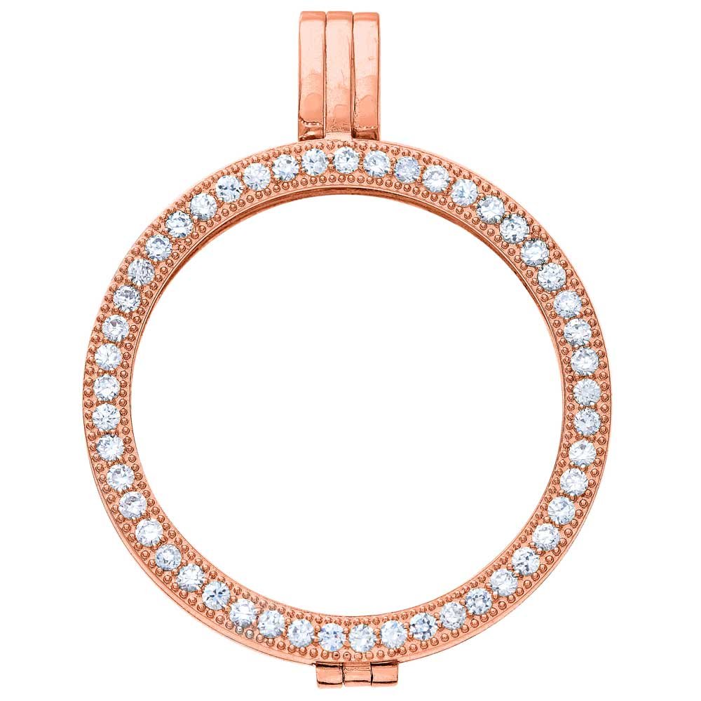 Lucet Mundi Large Rose Gold Locket Necklace for Women - Elegant Heart Pendant with Photo Insert - Perfect for Valentine's Day, Anniversary & Mother's Day Gifts