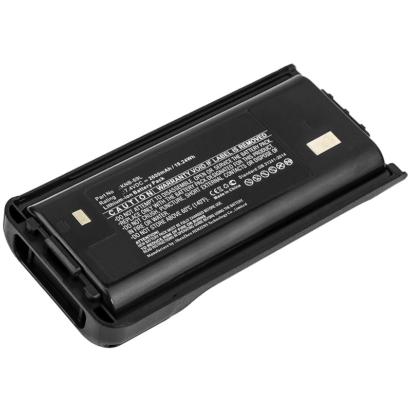 Synergy Digital 2-Way Radio Battery - 2600mAh Li-ion 7.4V Replacement for Kenwood TK-2400VP & KNB-69L | Long-Lasting Power for Construction, Security & Outdoor Communication