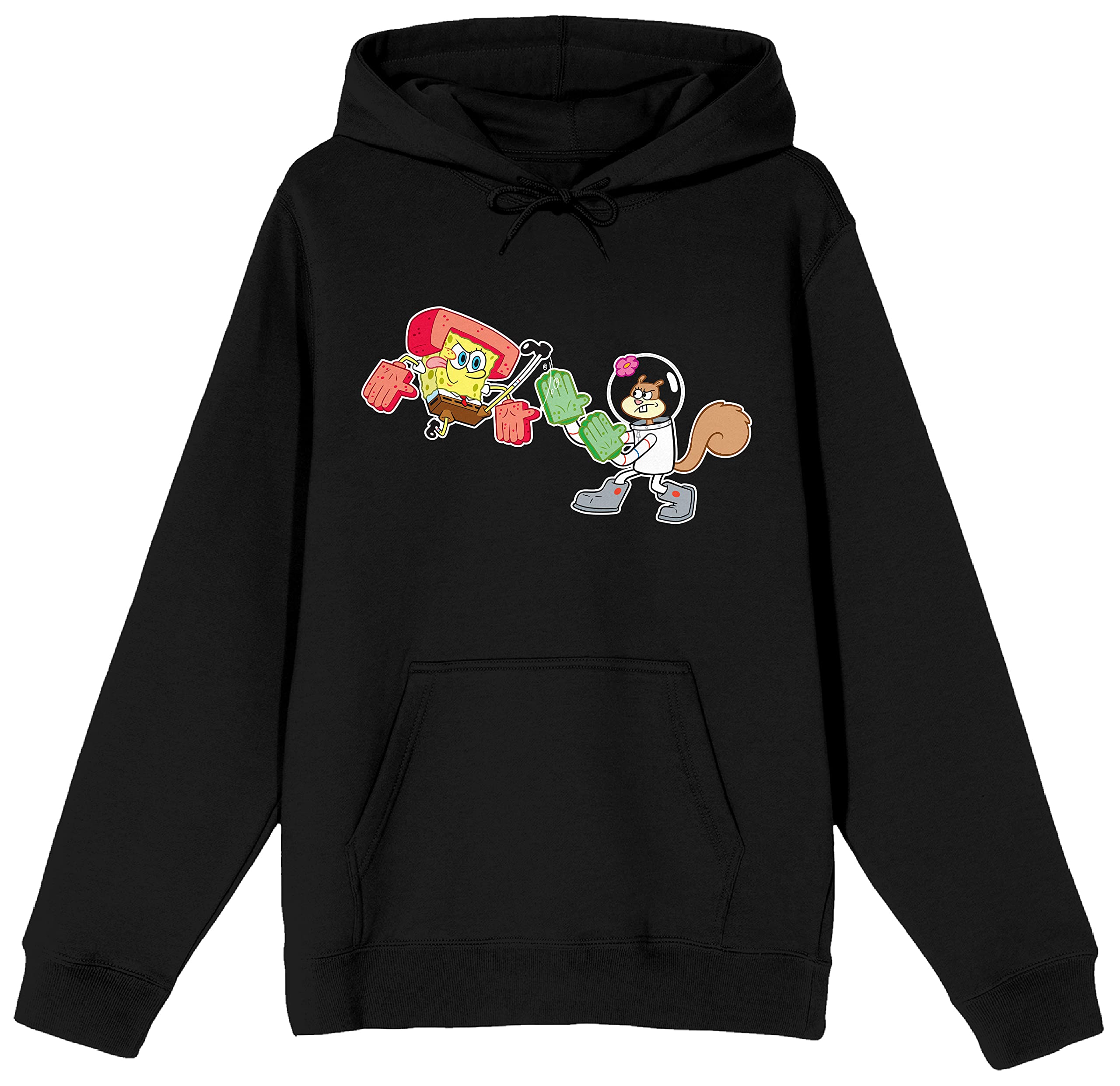 SpongeBob SquarePants vs Sandy Cheeks Hoodie | Cartoon Character Pullover Sweatshirt | Casual Wear for Fans & Collectors | Perfect for Cosplay, Gift Giving & Everyday Comfort