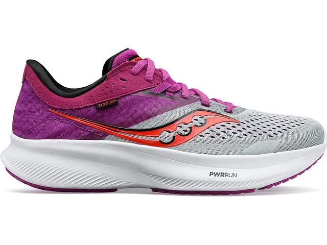 Saucony Ride 16 Women's Running Shoes - Orchid Finesse, 5 Wide - Lightweight Cushioned Sneakers for Road Running, Jogging & Gym Workouts