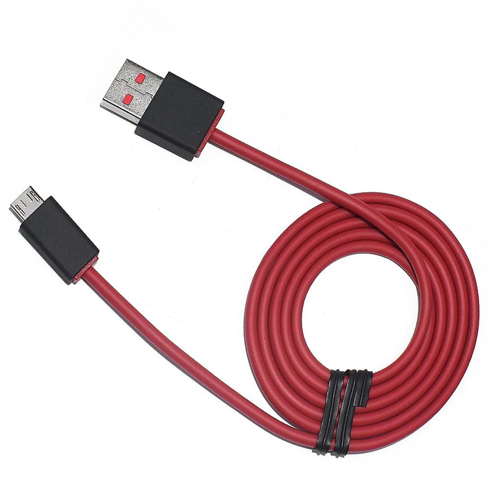 Replacement Micro USB Charger Cable for Beats Powerbeats 2/3, Studio Solo 2/3 Wireless Headphones & Pill Speakers - Fast Charging, Durable (Red) - Perfect for Home, Office, Travel & Gym Use