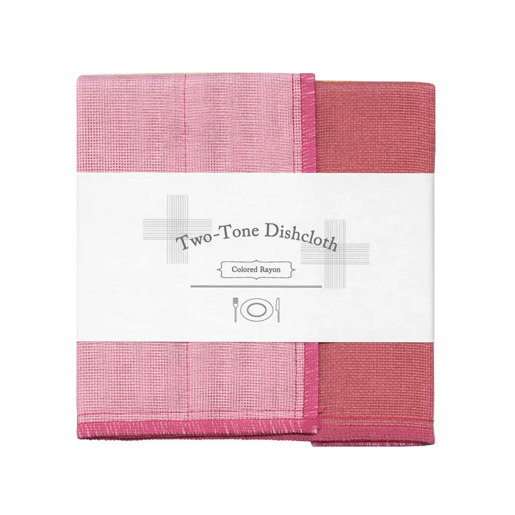 IPPINKA Nawrap Two Tone Dishcloth - Soft & Absorbent Kitchen Towel for Dishes, Cleaning & Drying - Strawberry Pattern - Perfect for Kitchen, Dining & Home Decor