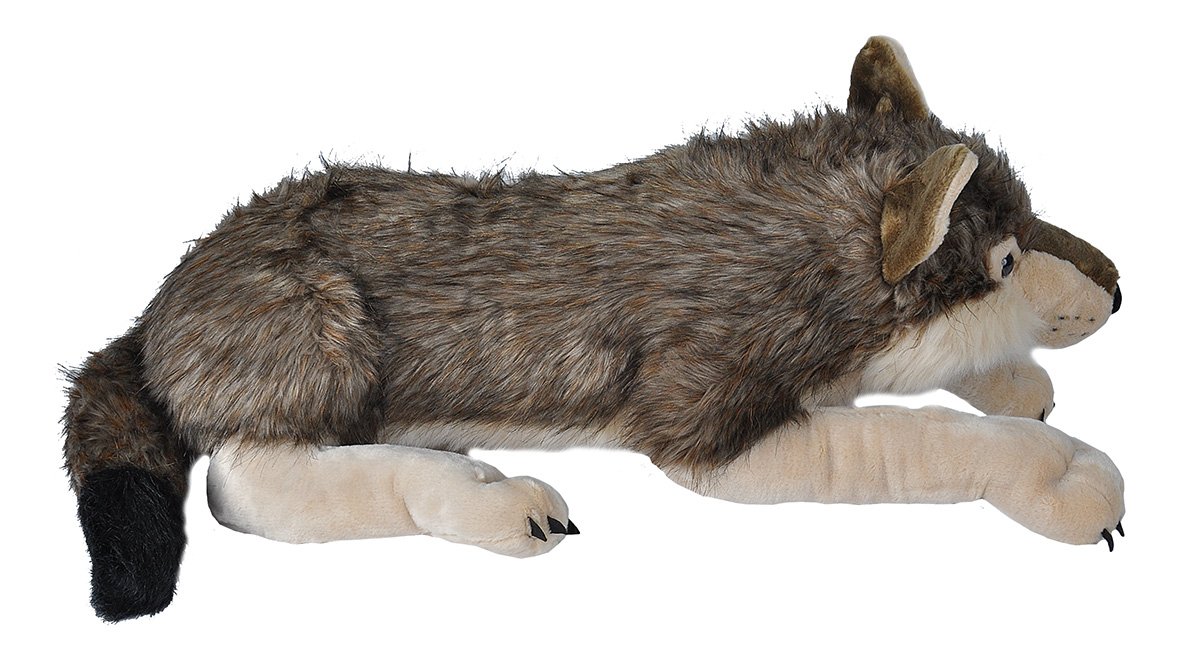 Wild Republic Jumbo Wolf Plush Stuffed Animal - 30 Inch Giant Soft Toy for Kids | Cuddly Gift for Birthdays, Nursery Decor & Wildlife Lovers