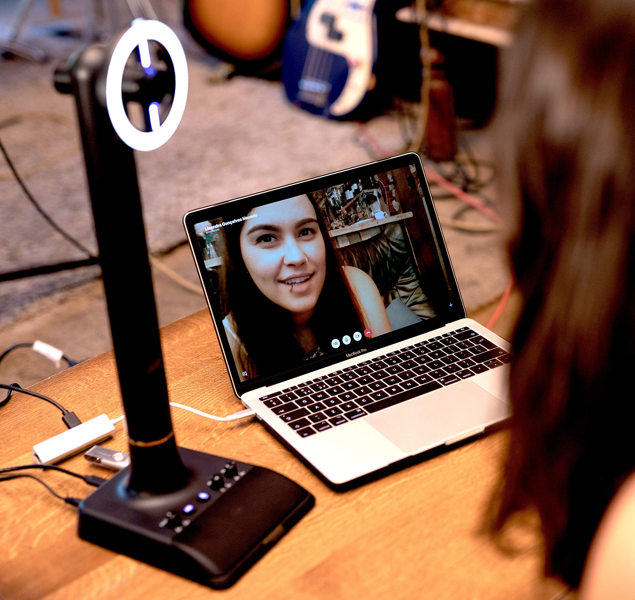 HD Webcam with Mic & Ring Light for Zoom, Streaming - Perfect for Video Calls & Online Meetings