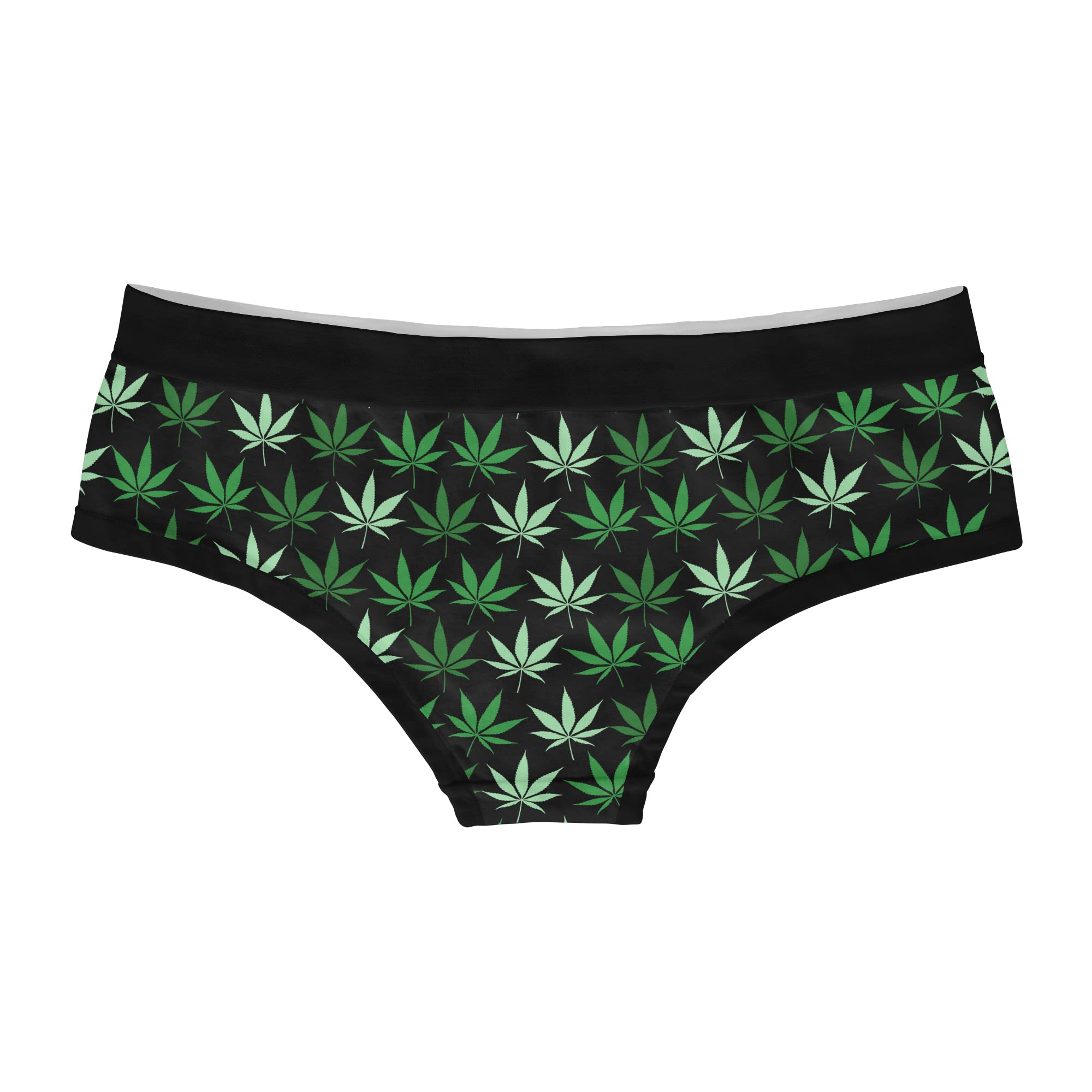Funny 420 Weed Graphic Women's Underwear - Crazy Dog T-Shits Pot Leaf Bikini Briefs | Cute Cannabis Themed Panties for Stoner Girls, Festival Wear & 420 Celebrations