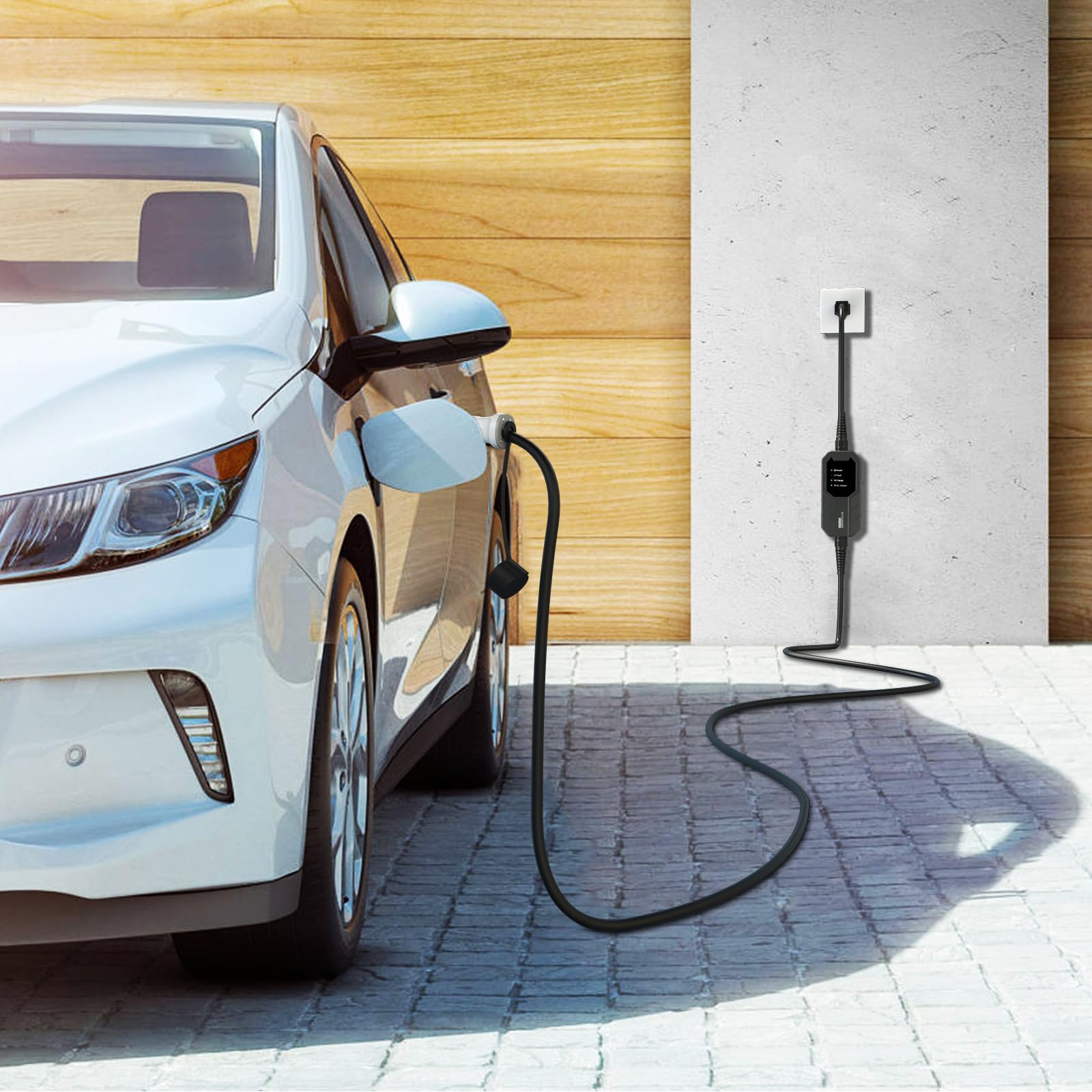 Level 1 EV Charger 16 Amp 25FT Cable - Portable J1772 Electric Vehicle Charger with NEMA 5-15 Plug - Perfect for Home, Office & Travel Charging